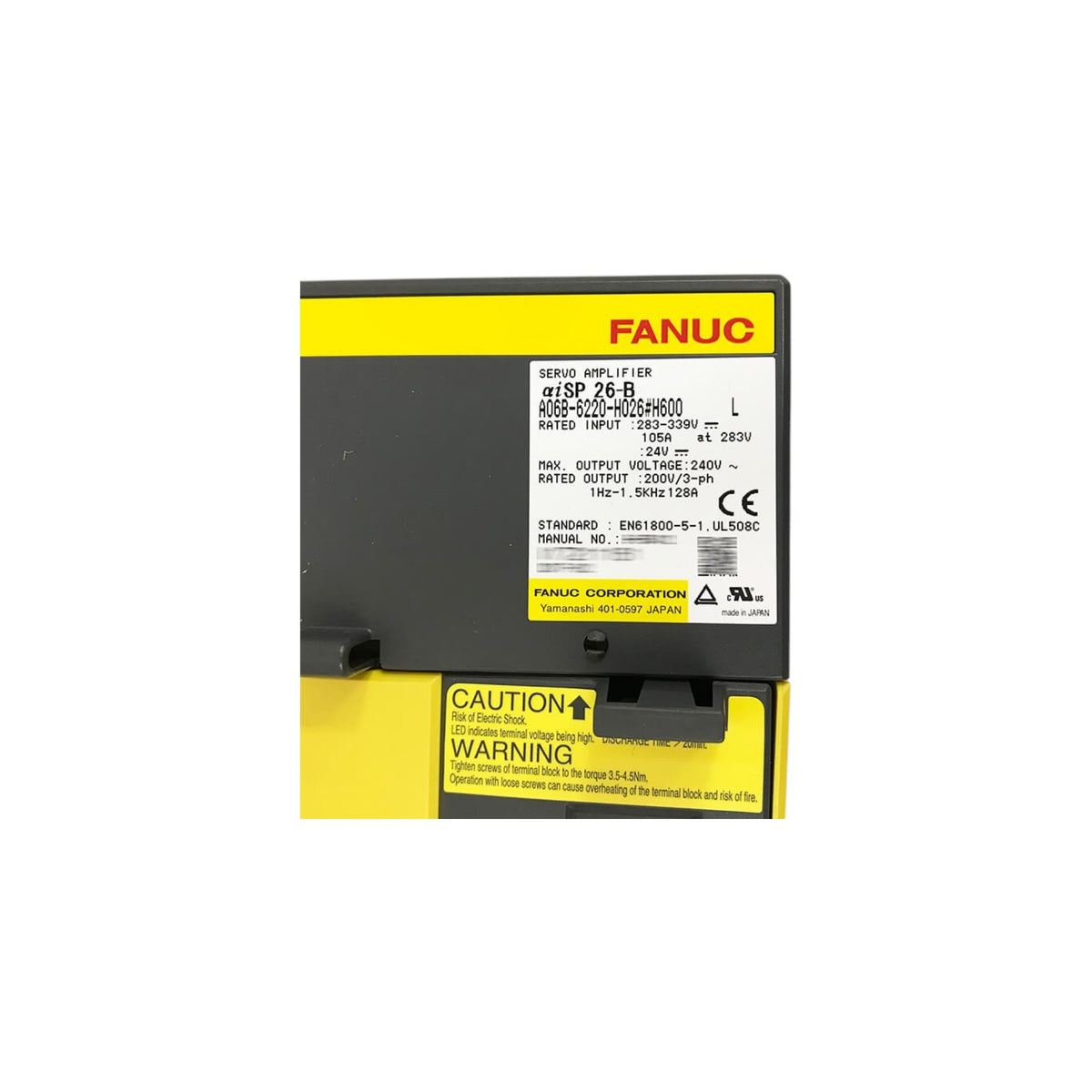 Fanuc Spindle Amplifier αiSP 26-B A06B-6220-H026#H600
