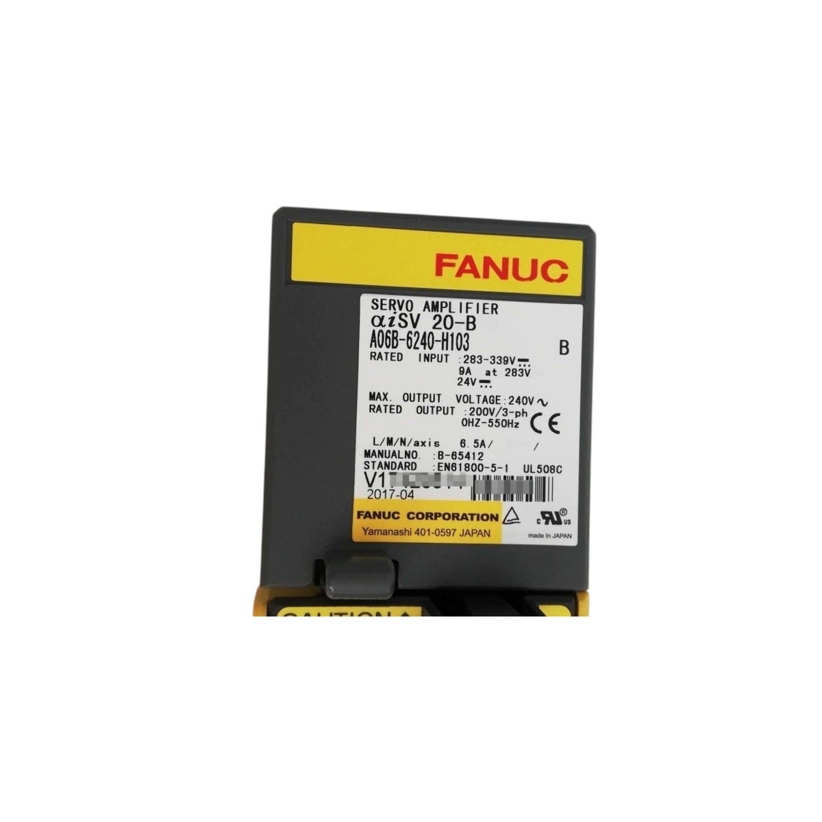 Fanuc Servo Amplifier αiSV 20-B A06B-6240-H103