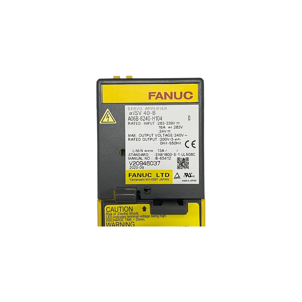 Fanuc Servo Amplifier αiSV 40-B A06B-6240-H104