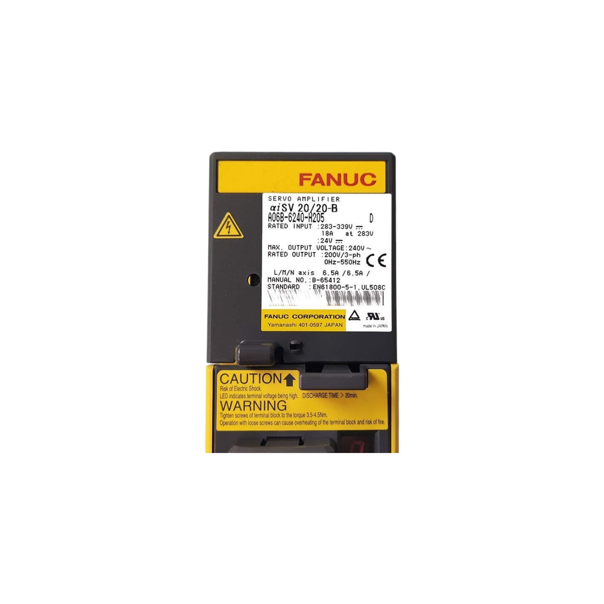 Fanuc Servo Amplifier αiSV 20/20-B A06B-6240-H205