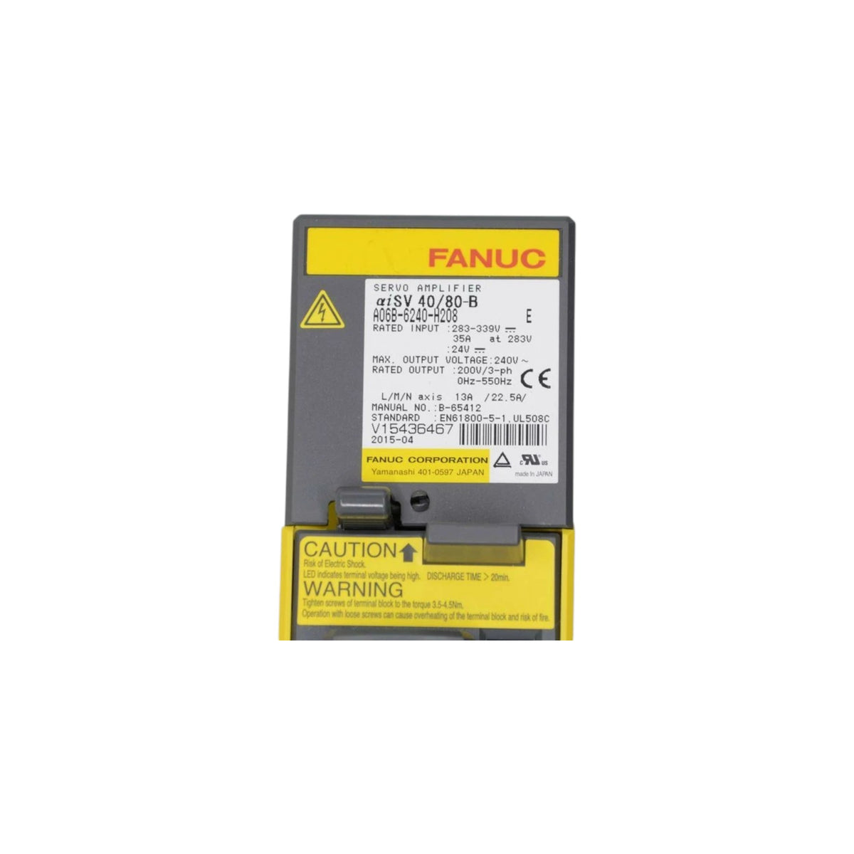 Fanuc Servo Amplifier αiSV 40/80-B A06B-6240-H208