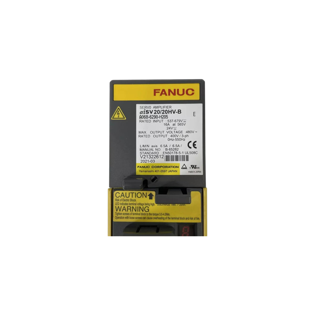 Fanuc Servo Amplifier αiSV 20/20HV-B A06B-6290-H205