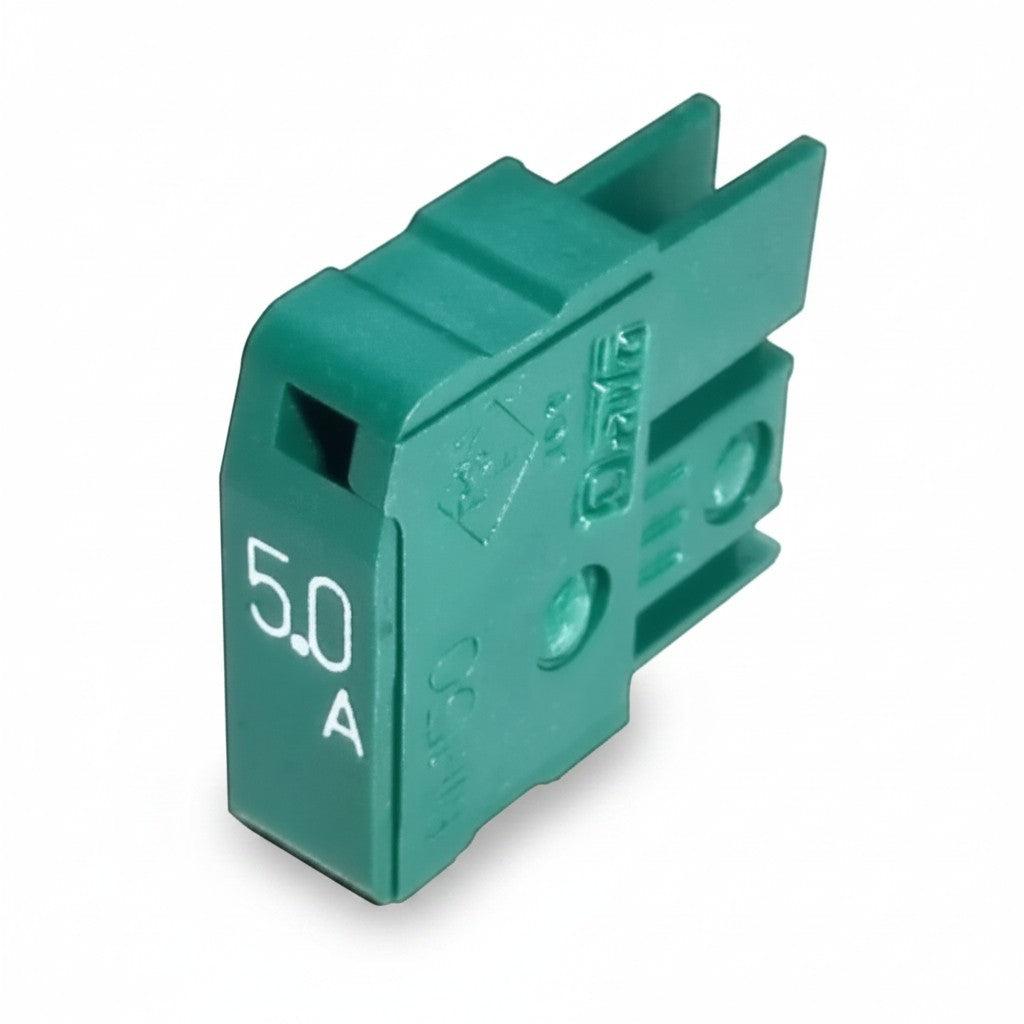 JJAutomation Daito LM50 5.0A CNC fuse, model A60L-0001-0290#LM50, green plastic housing for industrial machinery.
