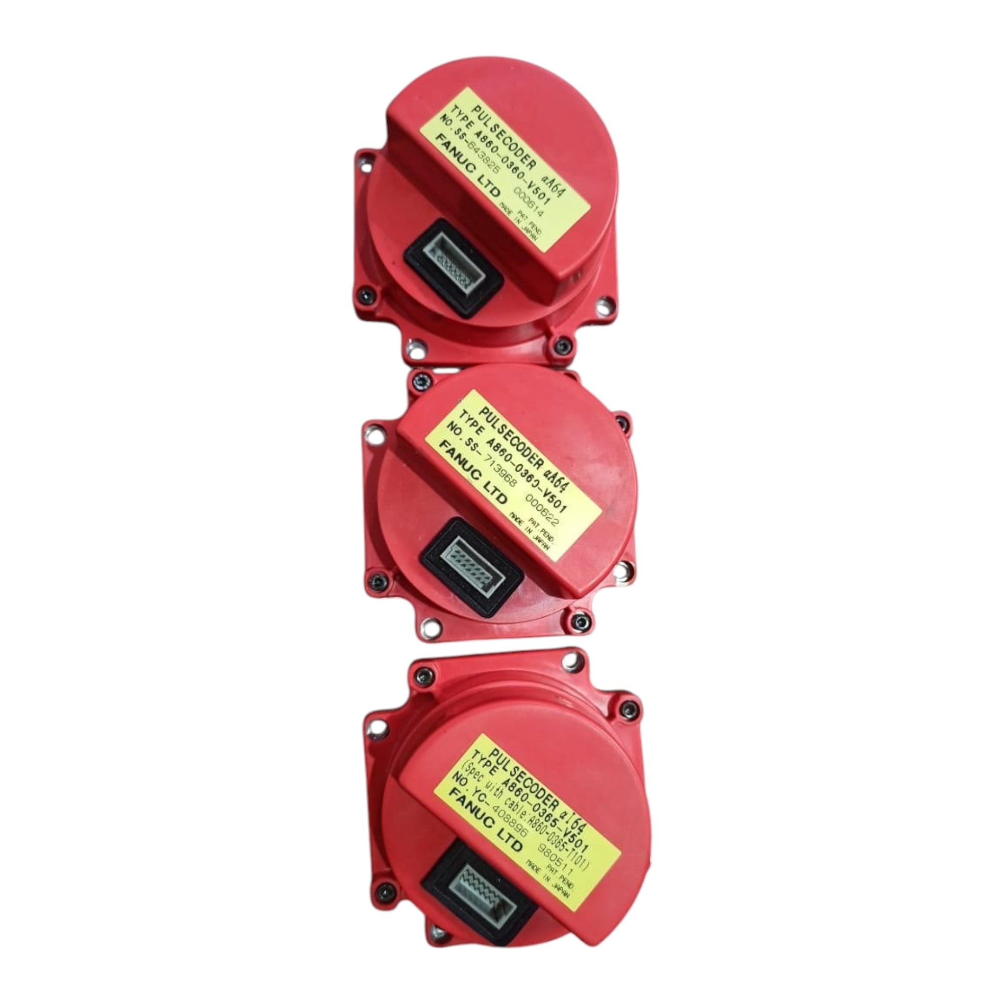JJAutomation Fanuc A860-0365-T101 alpha i64 incremental pulse coders in red housing for servo motors