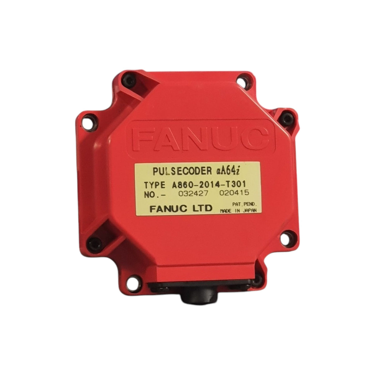 JJAutomation Fanuc A860-2014-T301 pulse coder for bi series servo motors with red housing and identification label