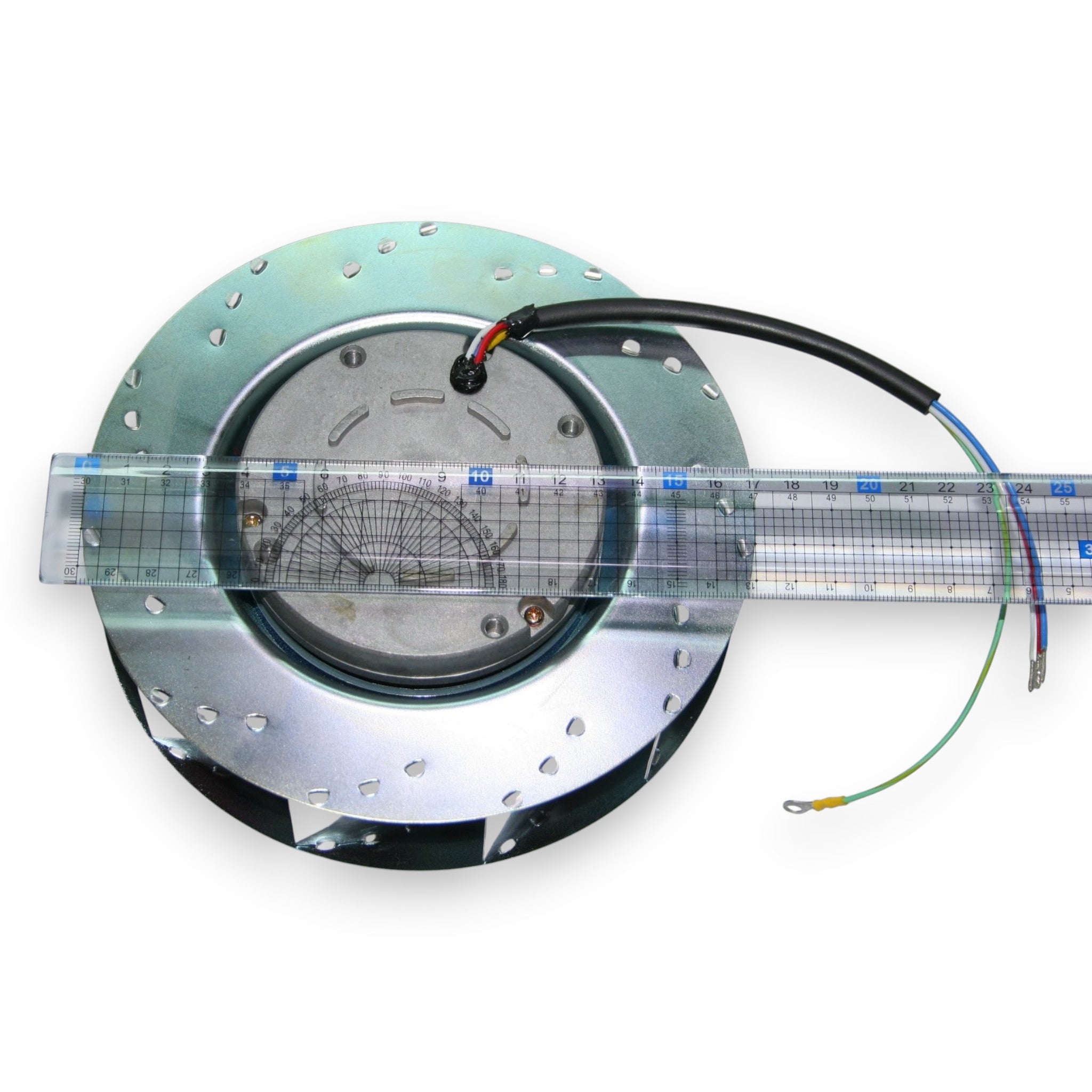 JJAutomation Fanuc A90L-0001-0520/R rear exhaust spindle motor cooling fan with measurement ruler for scale