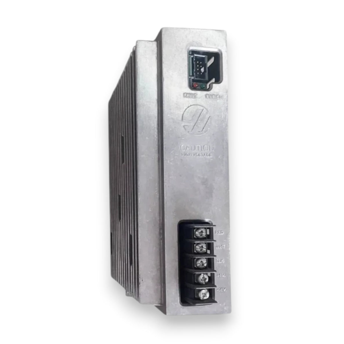 JJAutomation Haas 60A BL Smart brushless servo axis amplifier for CNC machines with high voltage caution label