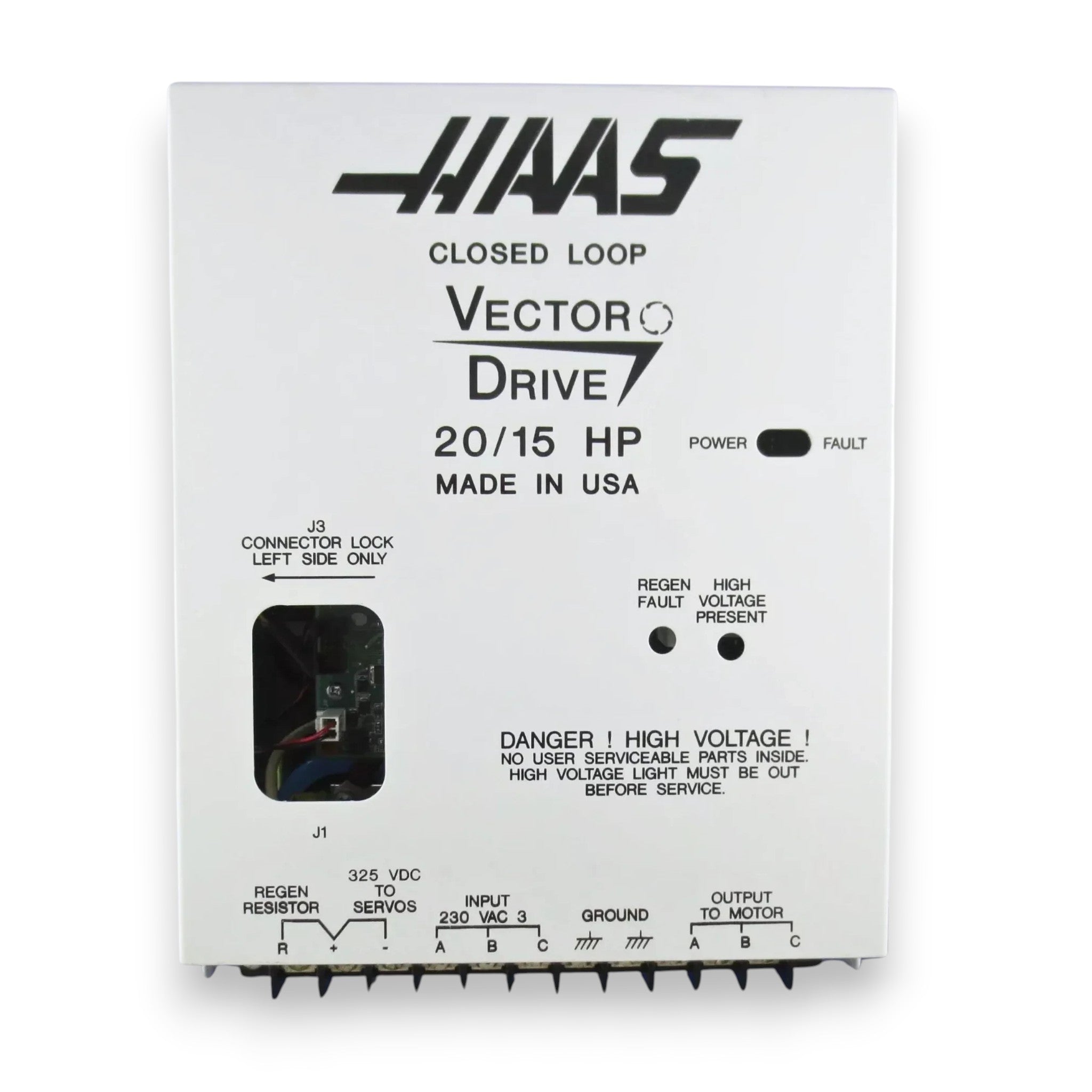 JJAutomation Haas 93-69-1000 20/15 HP vector drive spindle inverter for CNC machines with white metal housing