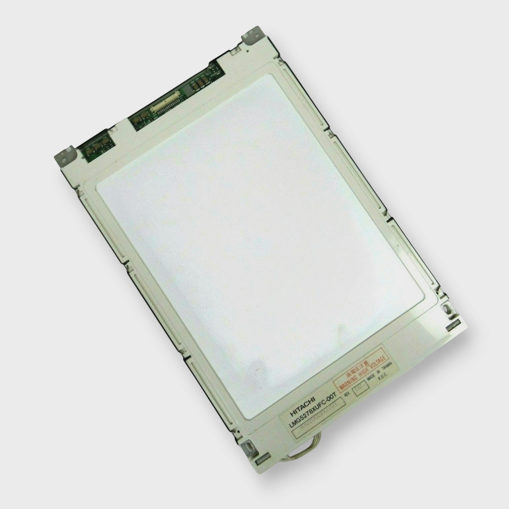 JJAutomation Hitachi LMG5278XUFC-00T LCD display unit for CNC machines with high voltage warning label