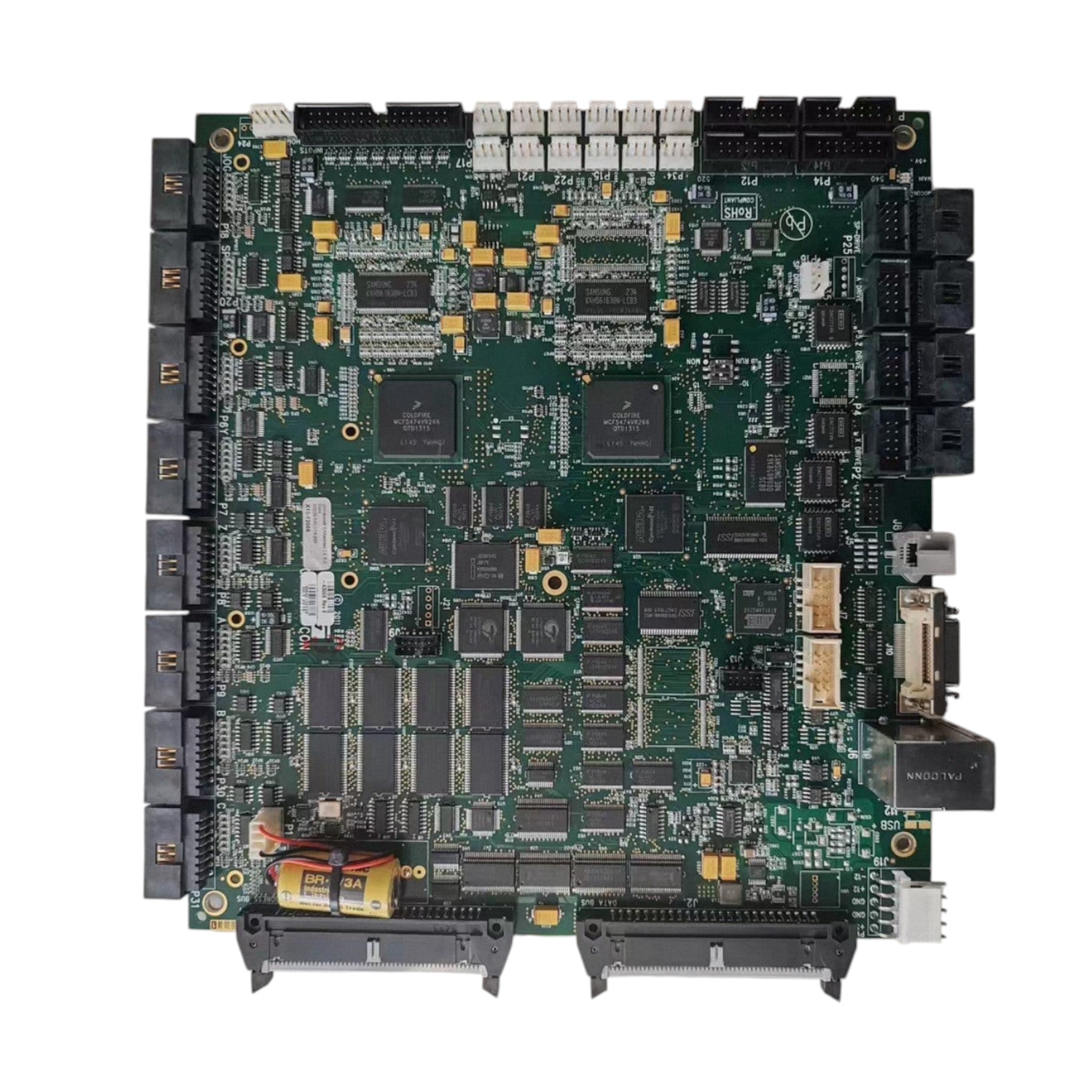 JJAutomation industrial printed circuit board with high-density integrated circuits and multiple I/O connectivity ports