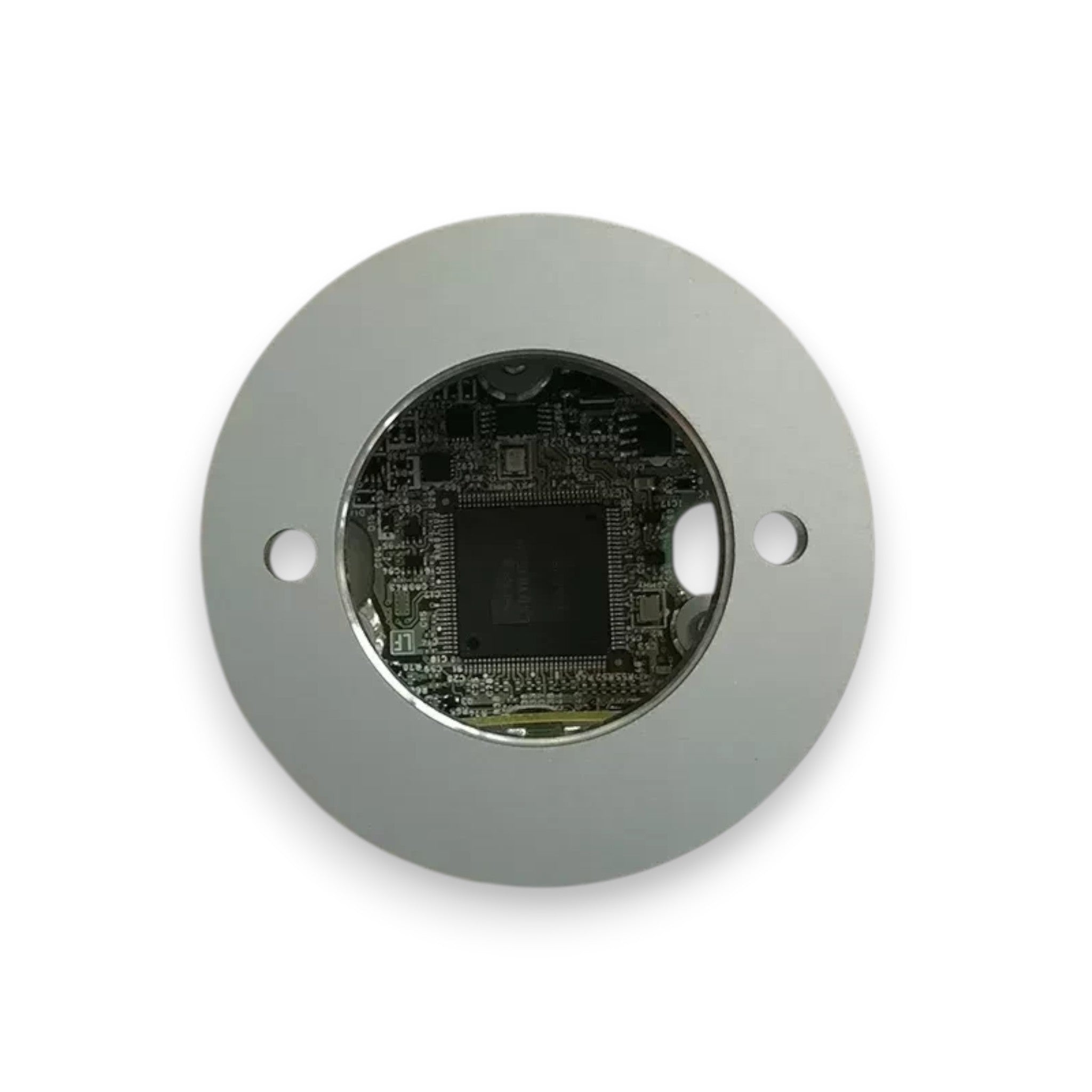 JJAutomation Mitsubishi MBE205 spindle encoder featuring a circular metal housing and exposed internal circuit board.