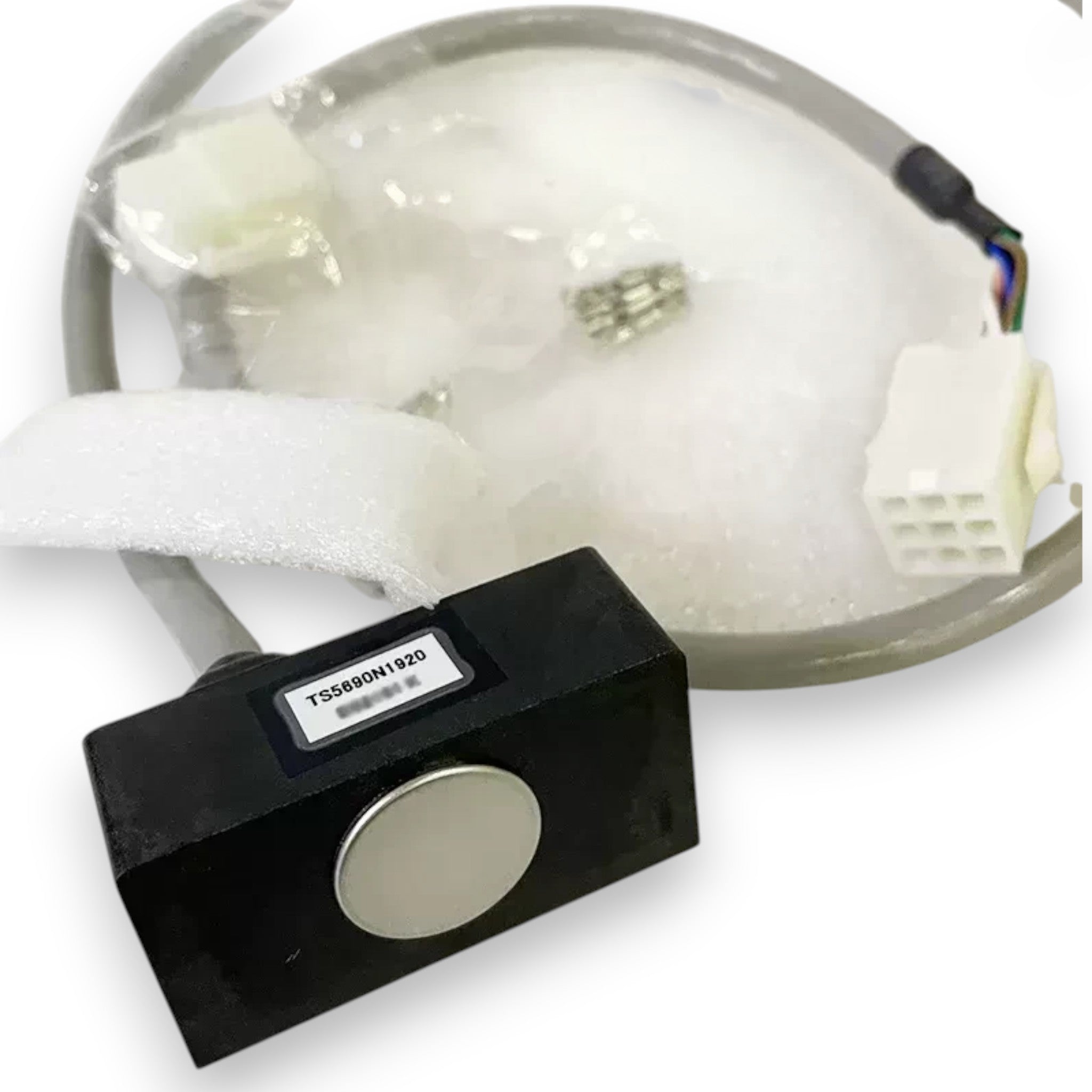 JJAutomation Mitsubishi TS5690 spindle encoder sensor head with grey cable and white connector for CNC systems