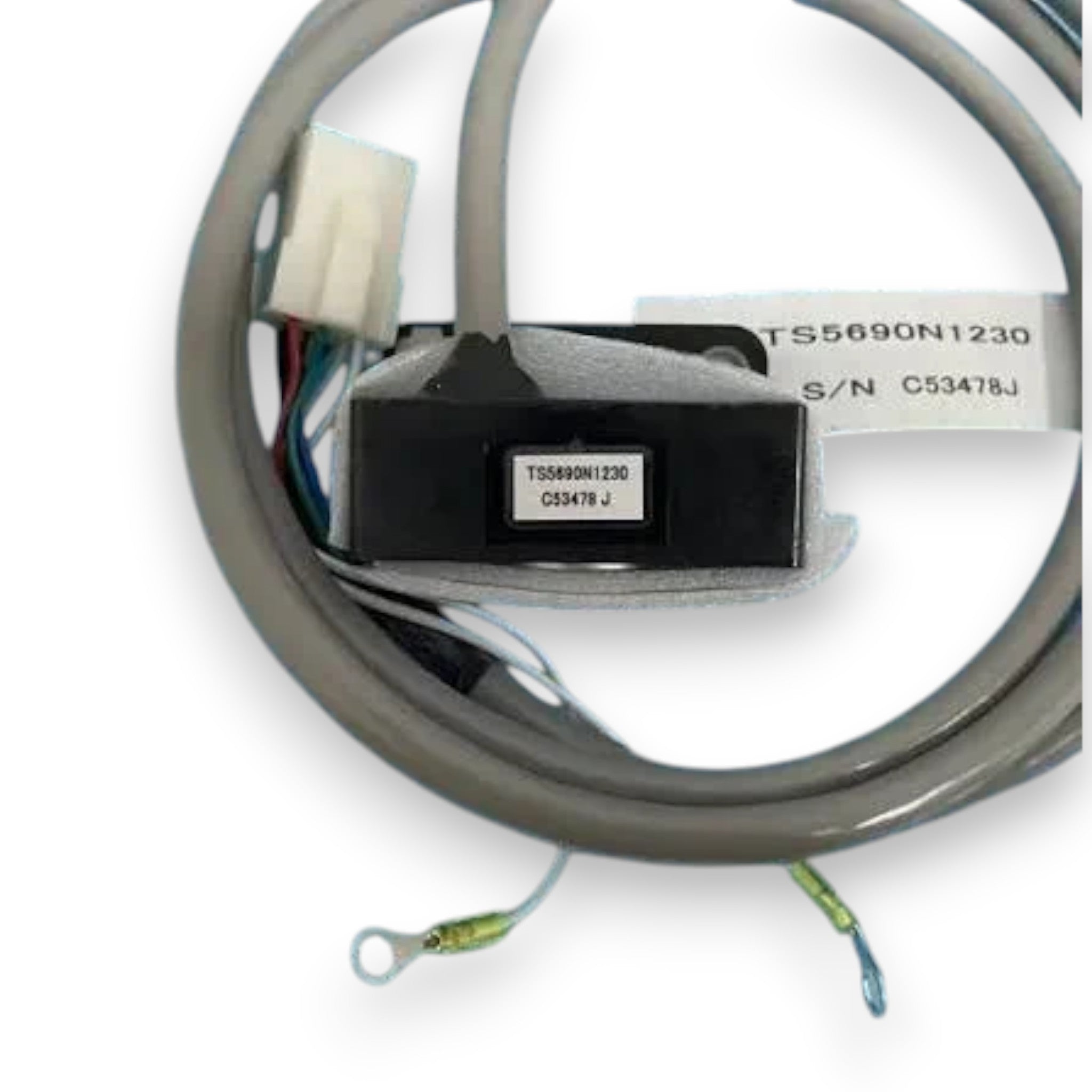 JJAutomation Mitsubishi TS5691 spindle encoder sensor unit with grey cable and connector on blue bubble wrap