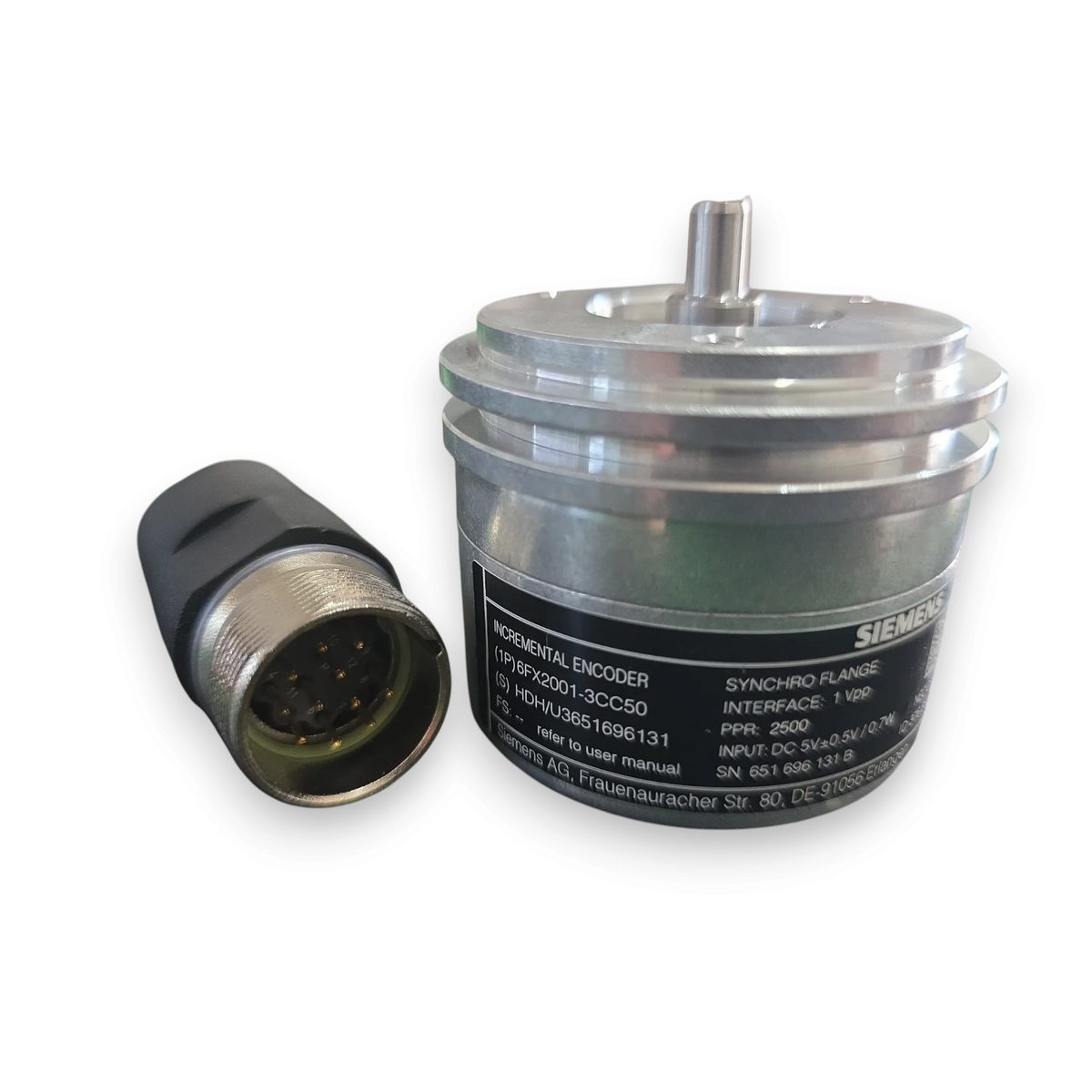 JJAutomation Siemens 6FX2001-3CC50 incremental encoder with 2500 PPR and 1 Vpp sin/cos output and connector cable