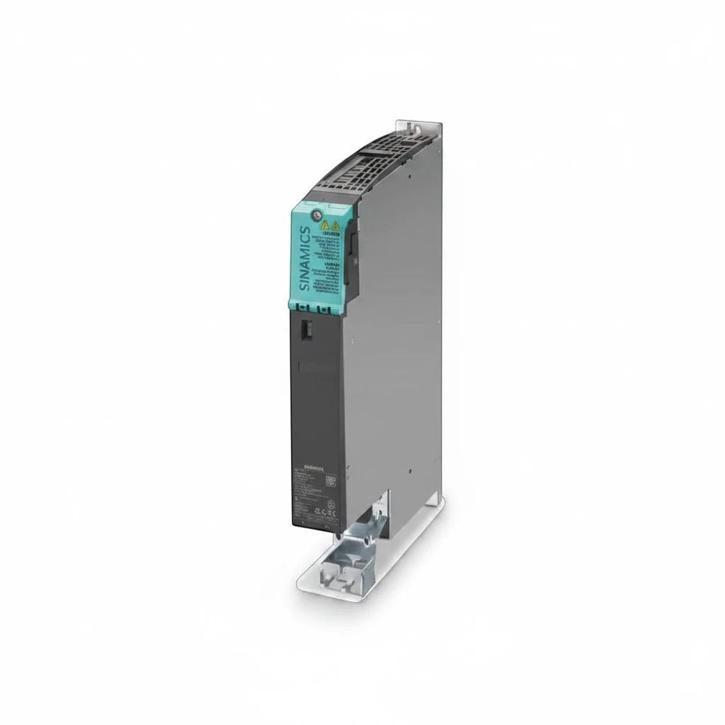 JJAutomation SINAMICS industrial power drive module with a compact grey and teal design for motion control systems.