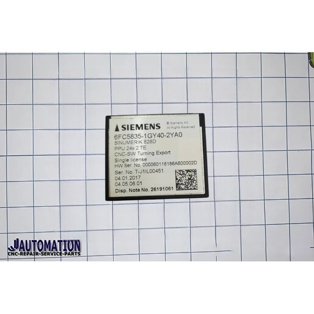 Siemens 6FC5834-1GY40-YA0 - JJ Automation