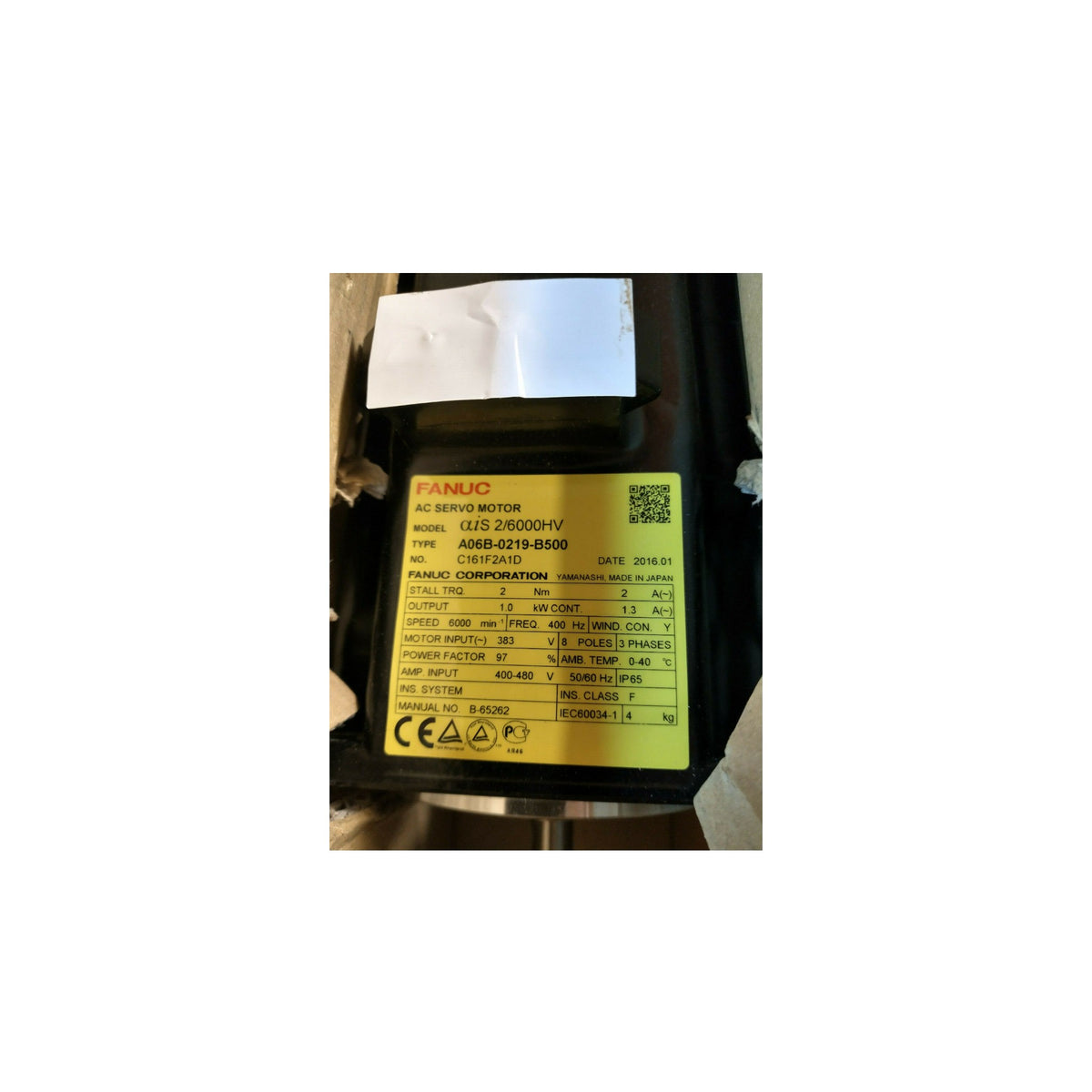 Fanuc Servo Motor αiS 2/6000HV A06B-0219