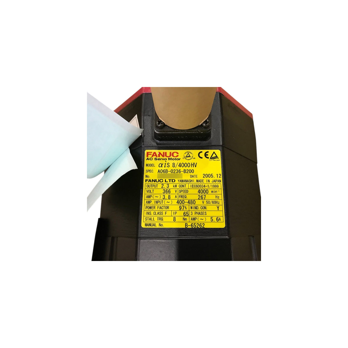 Fanuc Servo Motor αiS 8/4000HV A06B-0236