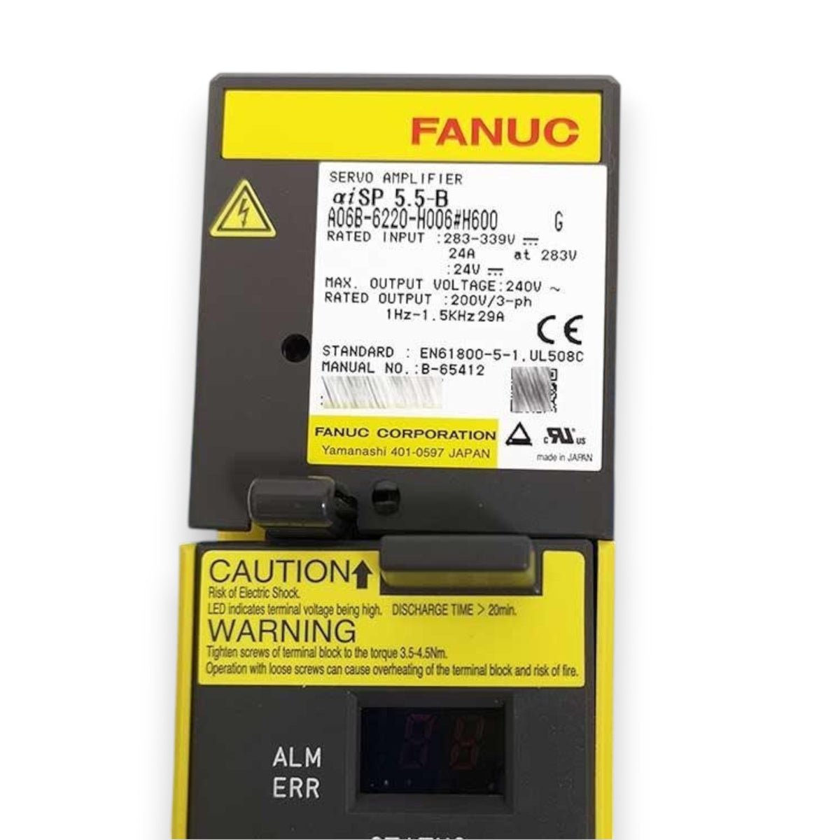 Fanuc Spindle Amplifier αiSP 5.5-B A06B-6220-H006#H600