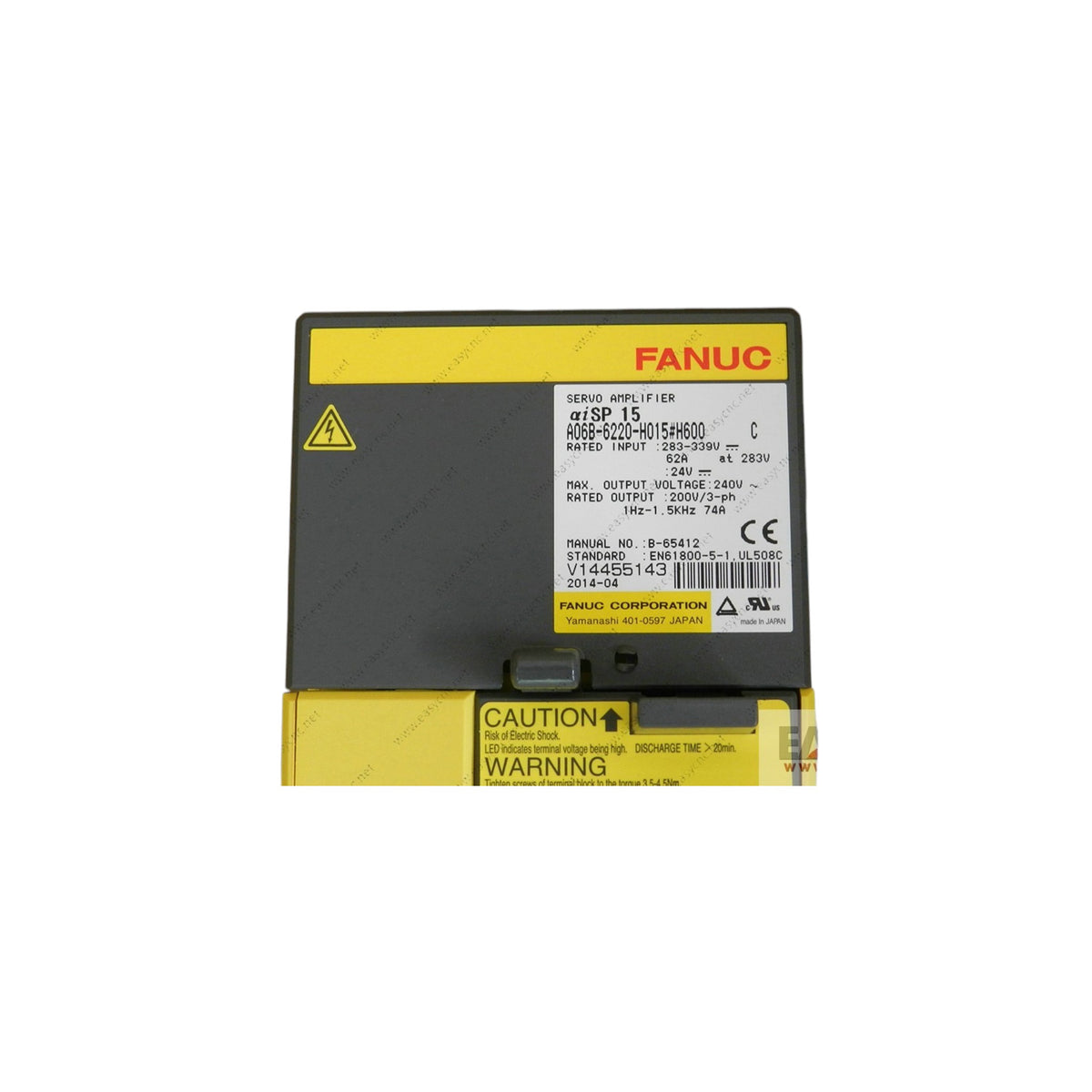 Fanuc Spindle Amplifier αiSP 15-B A06B-6220-H015#H600