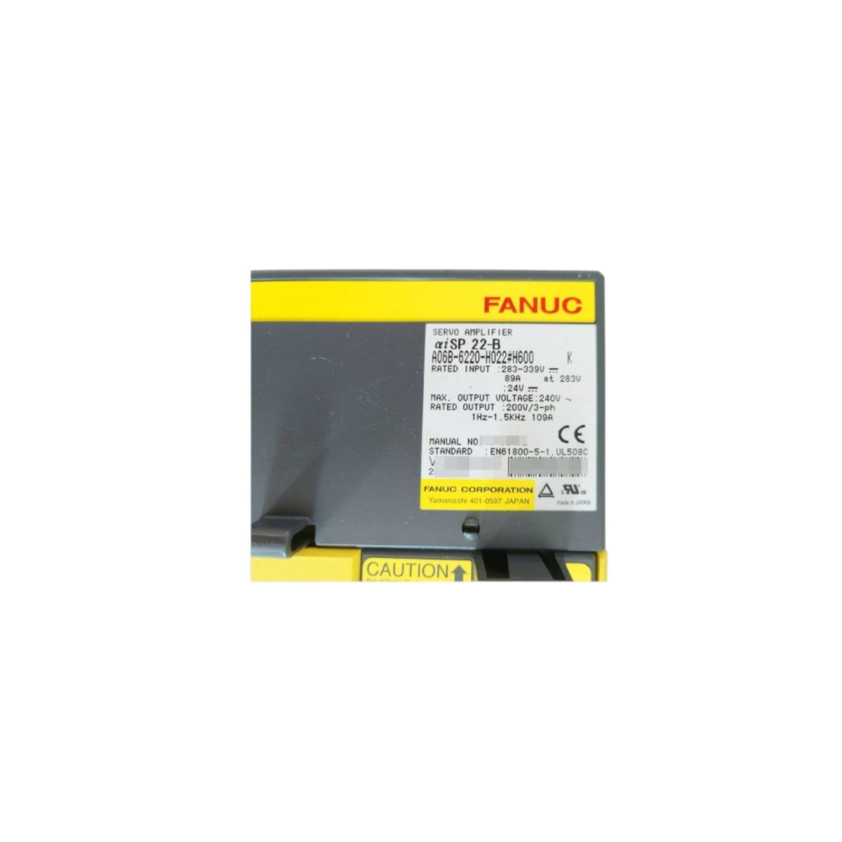 Fanuc Spindle Amplifier αiSP 22-B A06B-6220-H022#H600