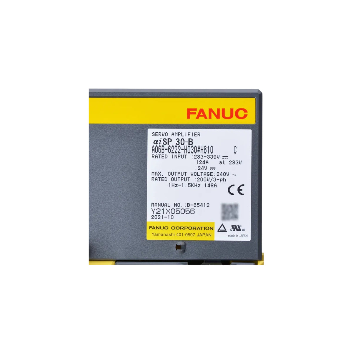 Fanuc Spindle Amplifier αiSP 30-B A06B-6222-H030#H610