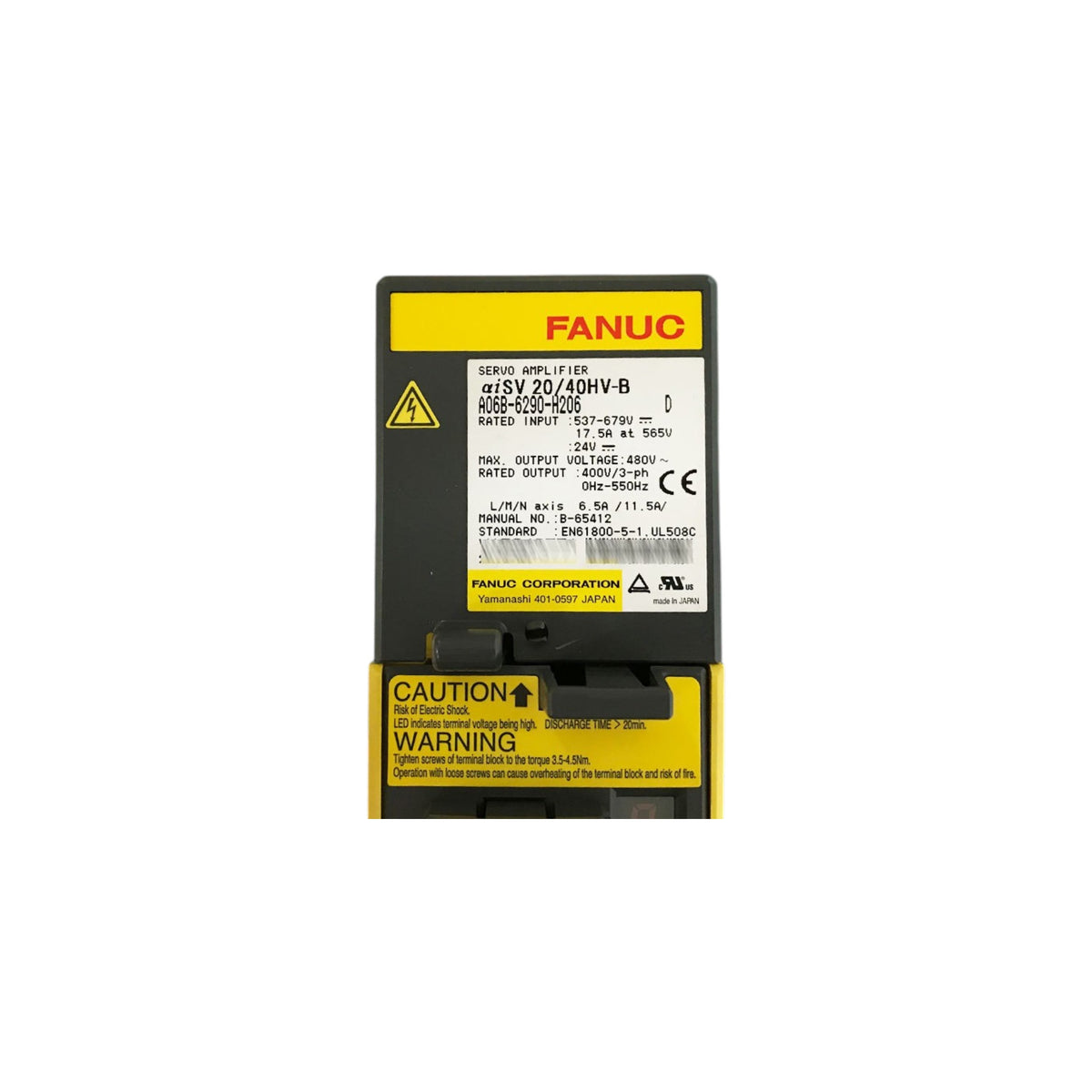 Fanuc Servo Amplifier αiSV 20/40HV-B A06B-6290-H206