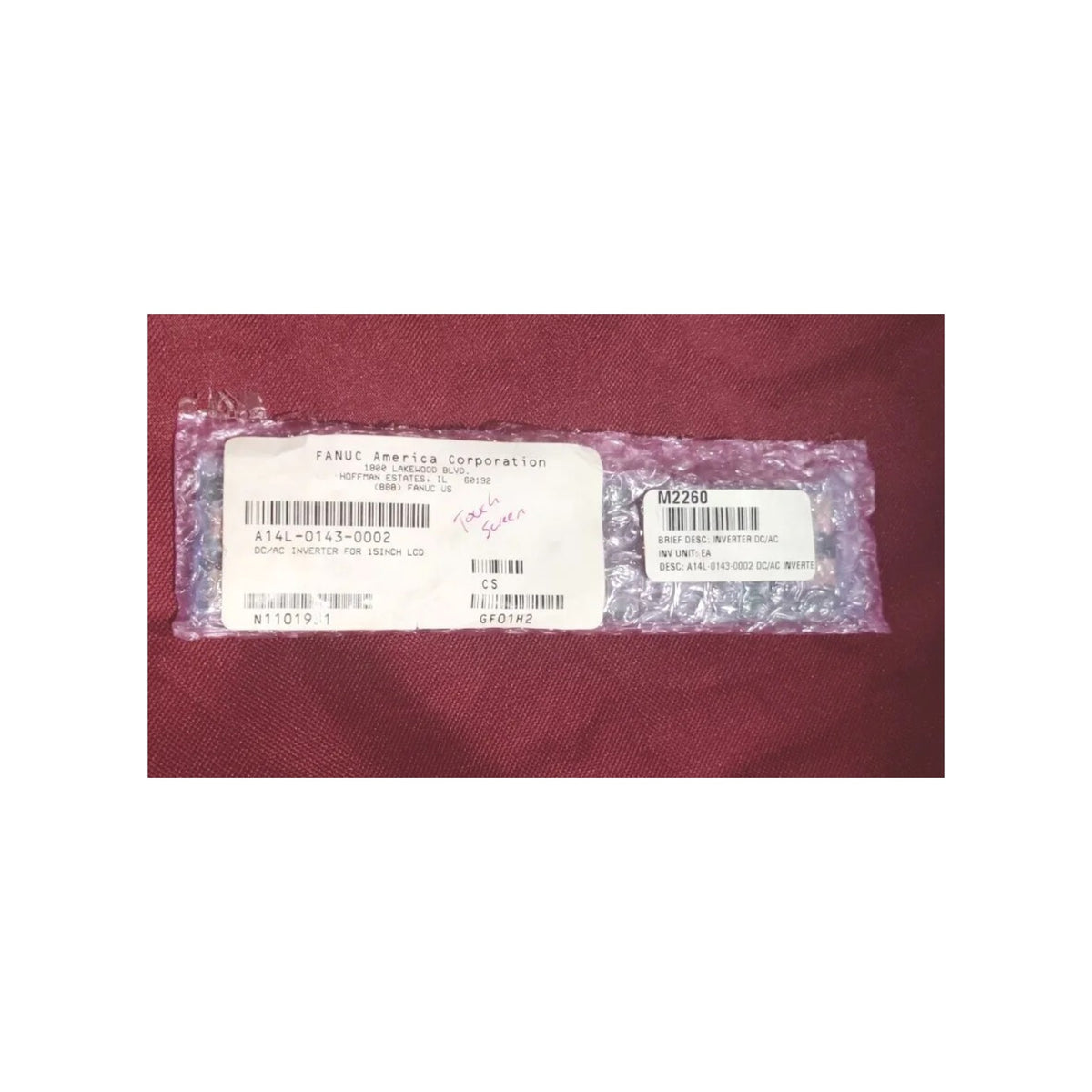 Fanuc Backlight Inverter for 15" Color LCD A14L-0143-0002 (30i/31i/32i-A)