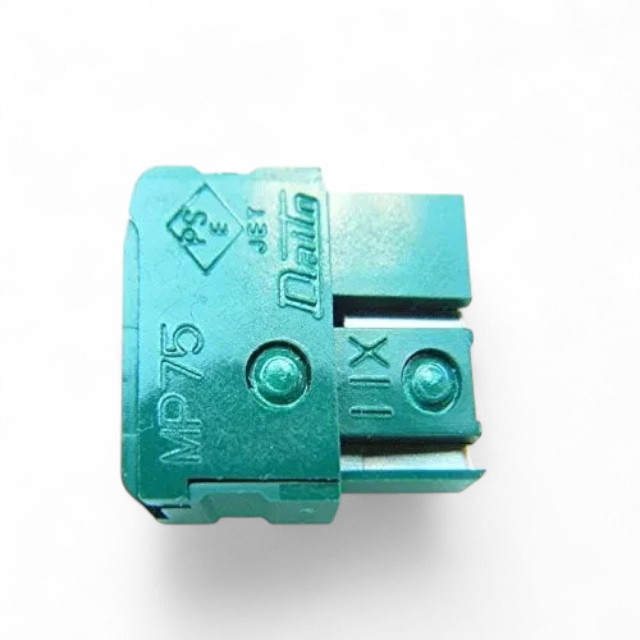 JJAutomation Daito MP75 7.5A CNC fuse A60L-0001-0046#MP75 in green plastic housing for industrial machinery.