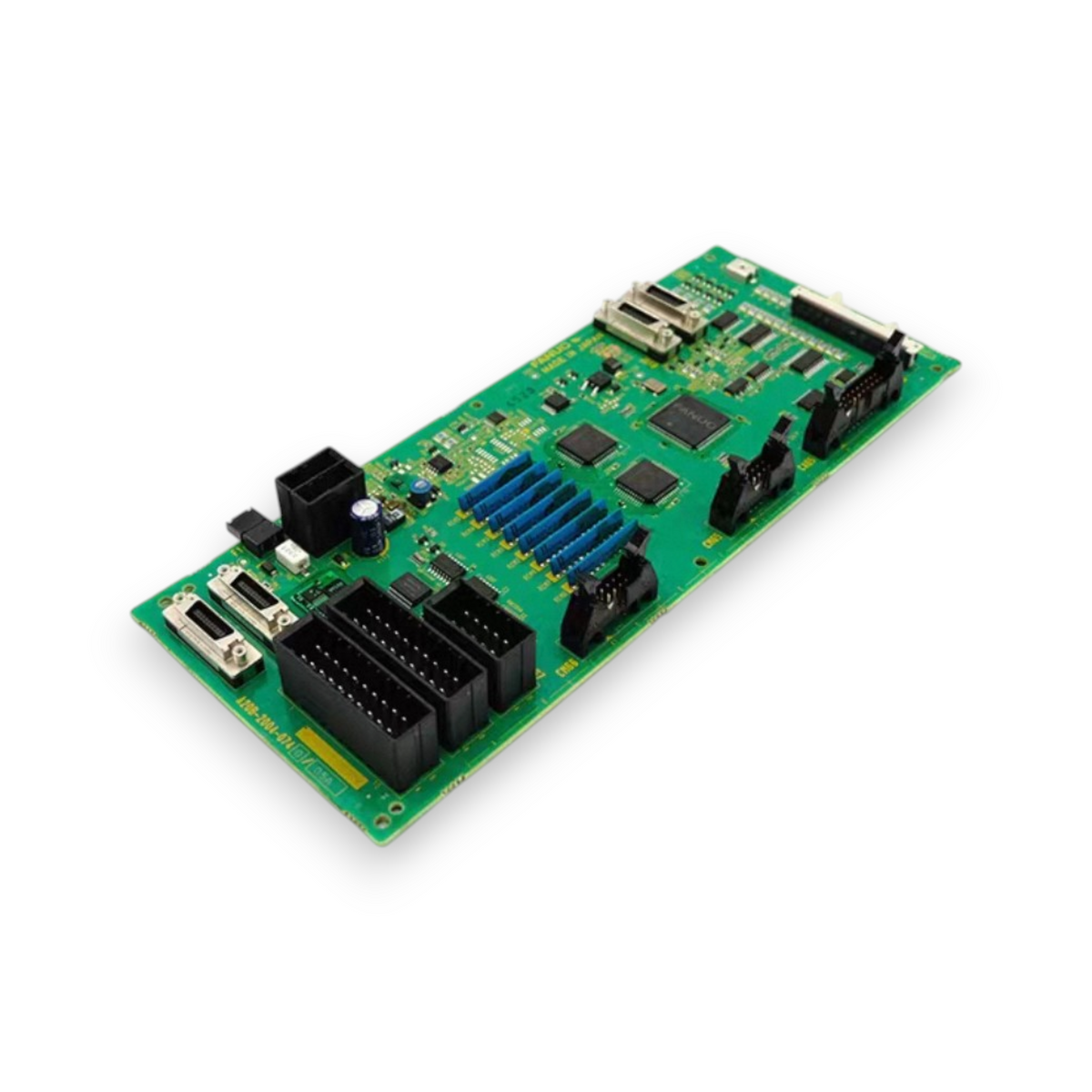 JJAutomation Fanuc A20B-2004-0740 I/O PCB for machine operator panels with green circuit board and black connectors