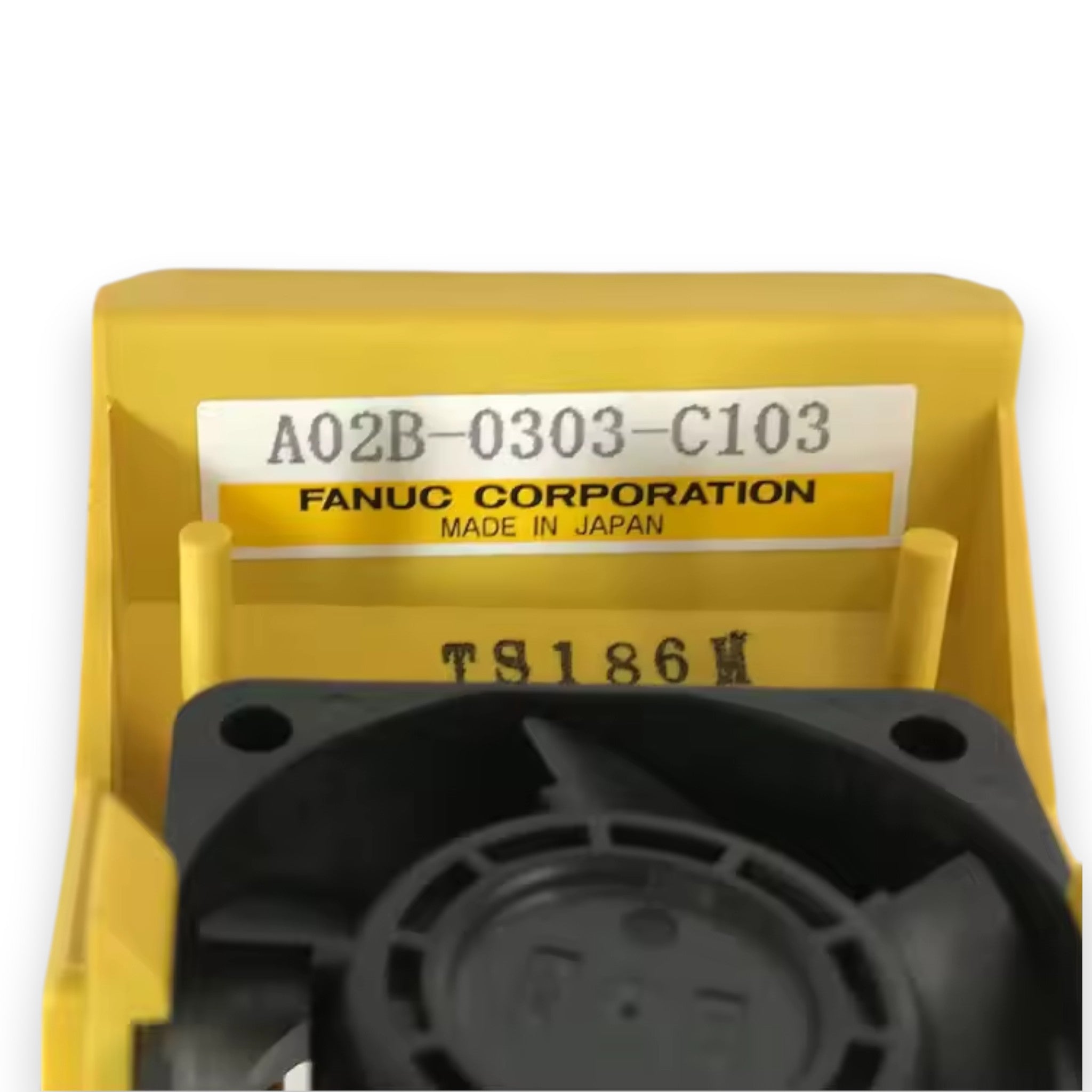 JJAutomation Fanuc cooling fan unit A02B-0303-C103 for 0i-F Plus Series CNC machines with yellow housing