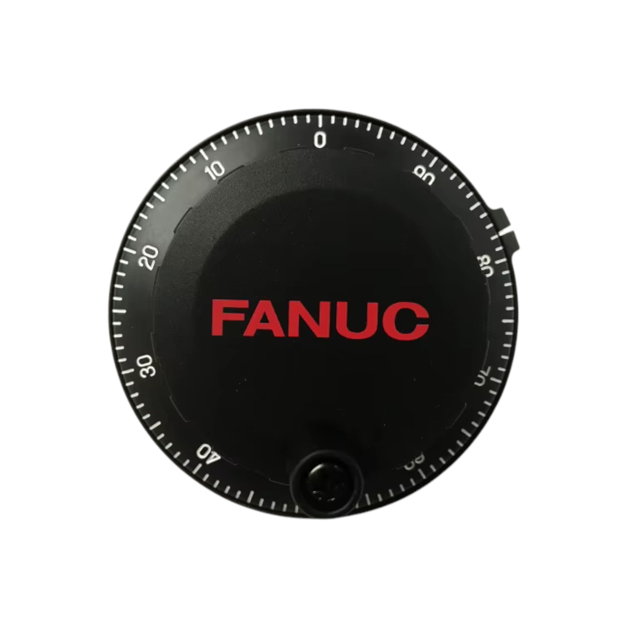 JJAutomation FANUC A860-0203-T001 manual pulse generator handwheel with black dial and red logo for CNC machine control