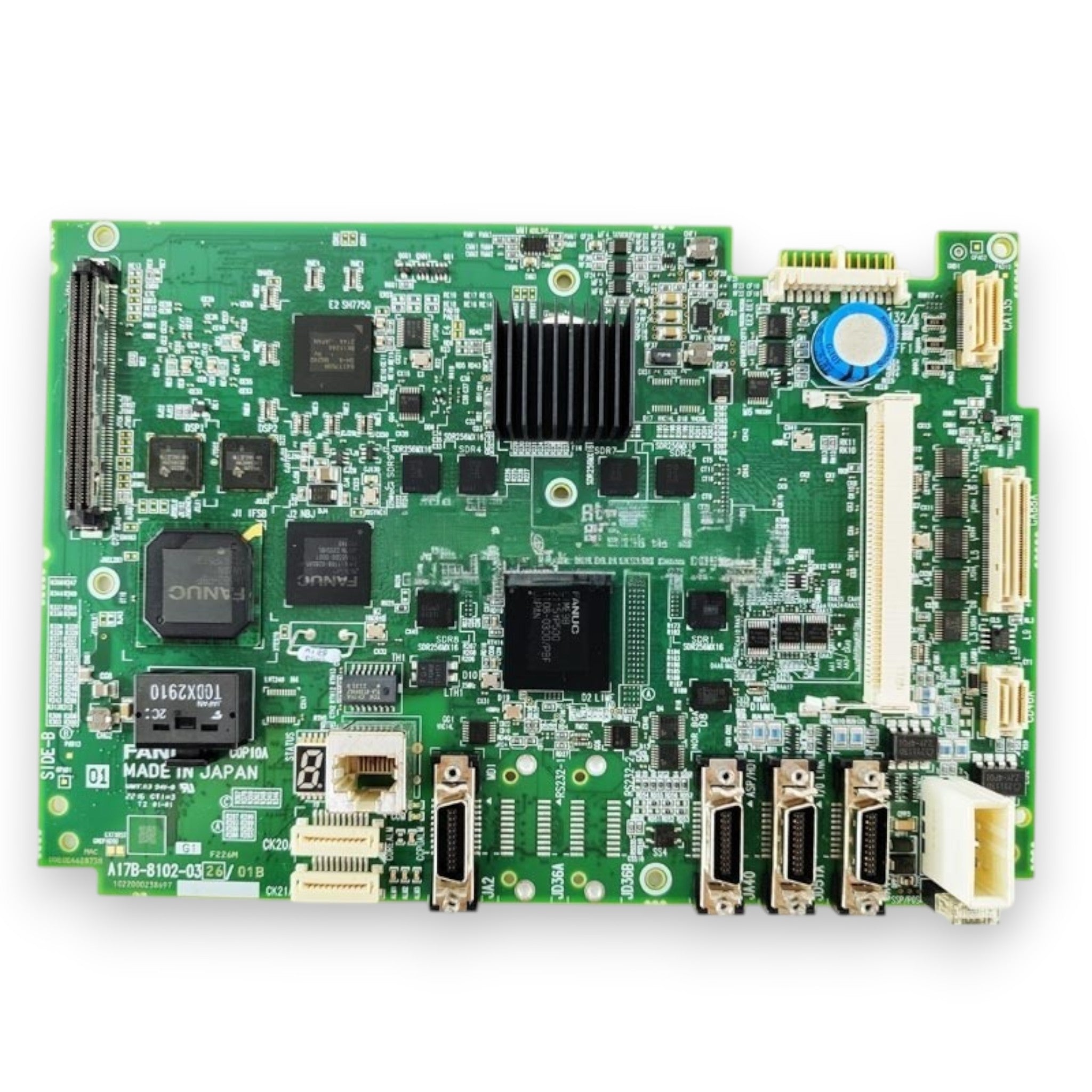 JJAutomation Fanuc A20B-8102-0326 motherboard for 0i-F Plus CNC machines with green circuit board and components