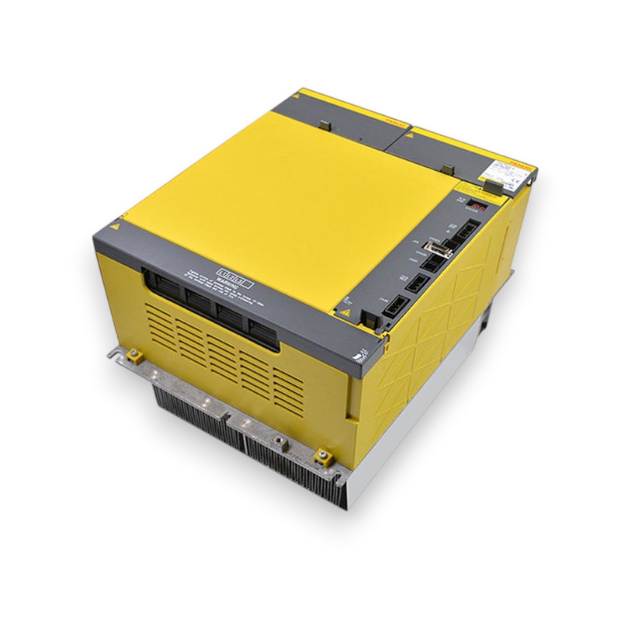JJAutomation Fanuc αiPSs 75HV-B power supply module for CNC systems featuring a yellow and grey industrial design