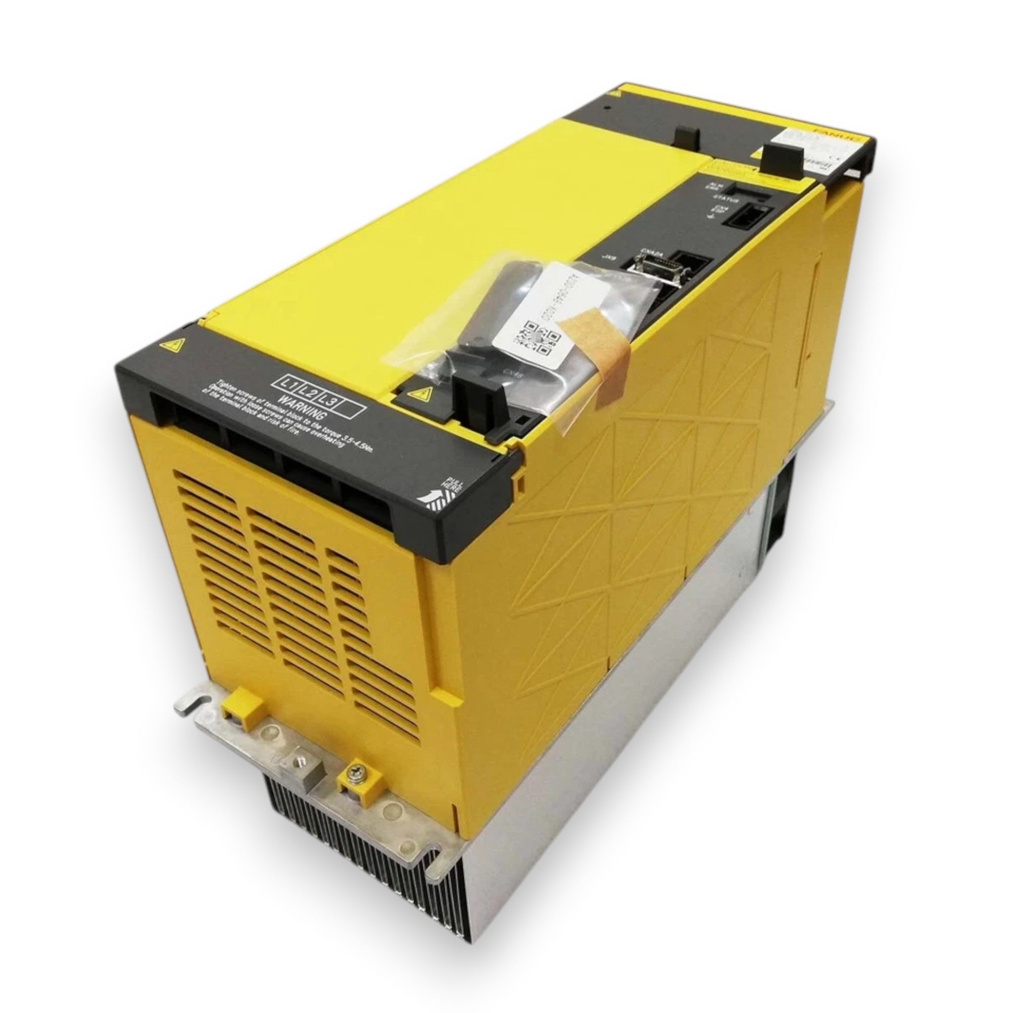 JJAutomation Fanuc alpha-iPSs 37-B power supply module A06B-6212-H037 in yellow and black industrial casing