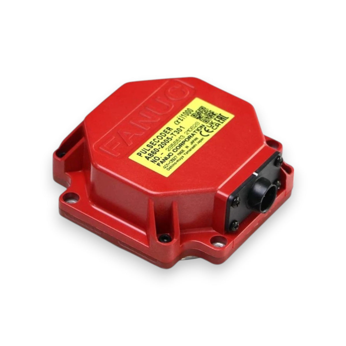 JJAutomation Fanuc A860-2005-T301 pulse coder for servo motors with red housing and identification label