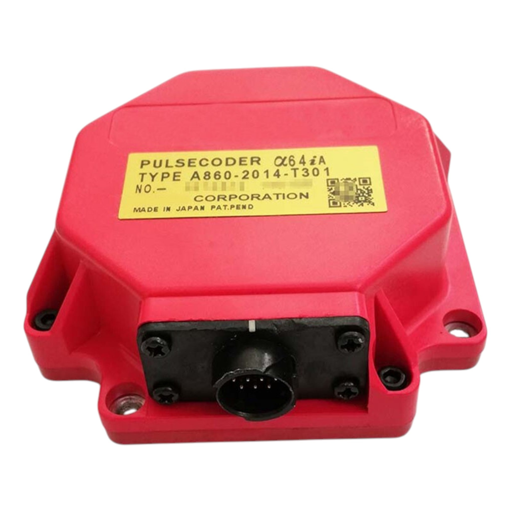JJAutomation Fanuc A860-2014-T301 pulse coder for servo motors with red housing and serial label