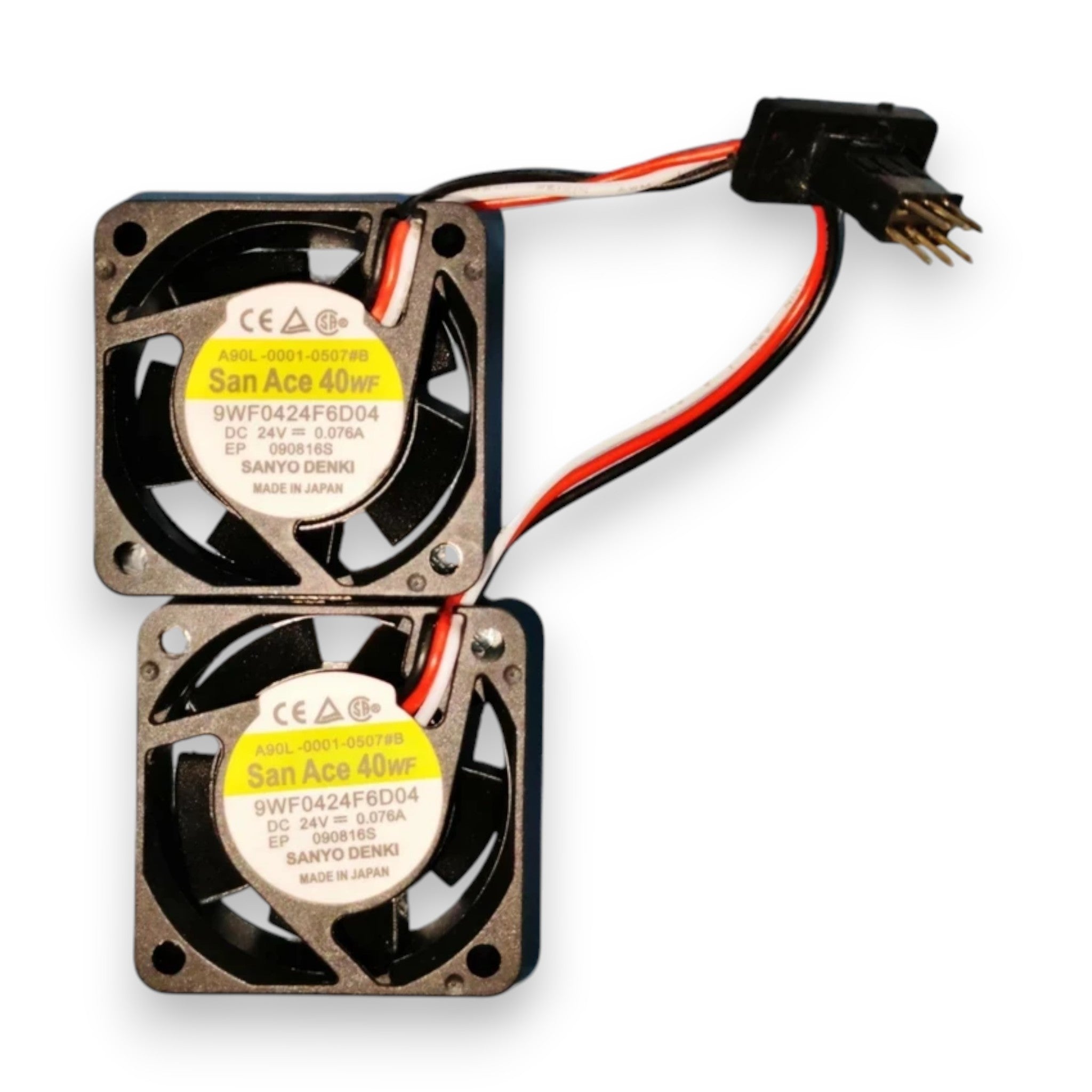 JJAutomation Fanuc A90L-0001-0507/B radiator cooling fan motor for Fanuc drive modules with connector and sense wire