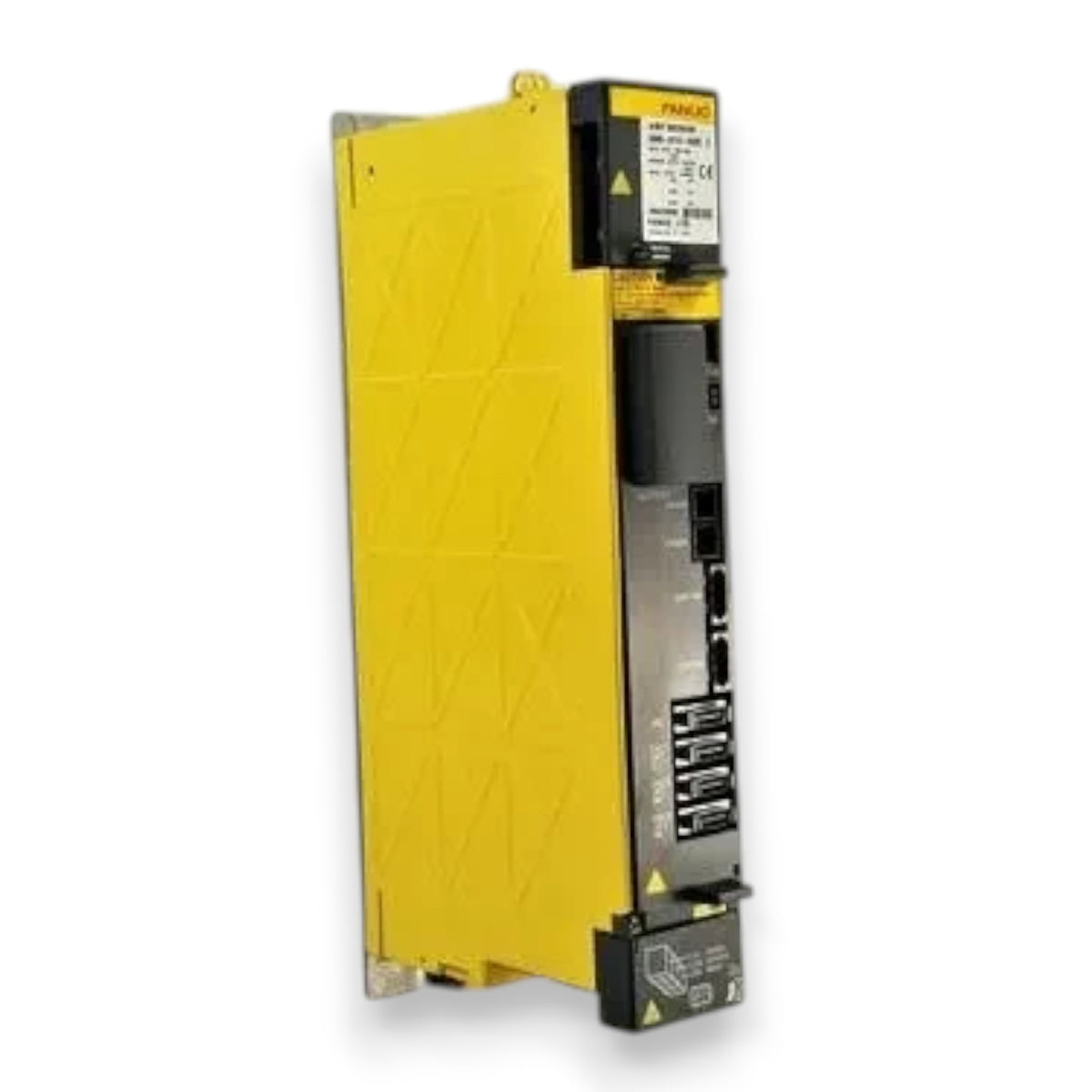 JJAutomation FANUC A06B-6117-H303 Alpha i 3-axis servo amplifier module in yellow and black casing