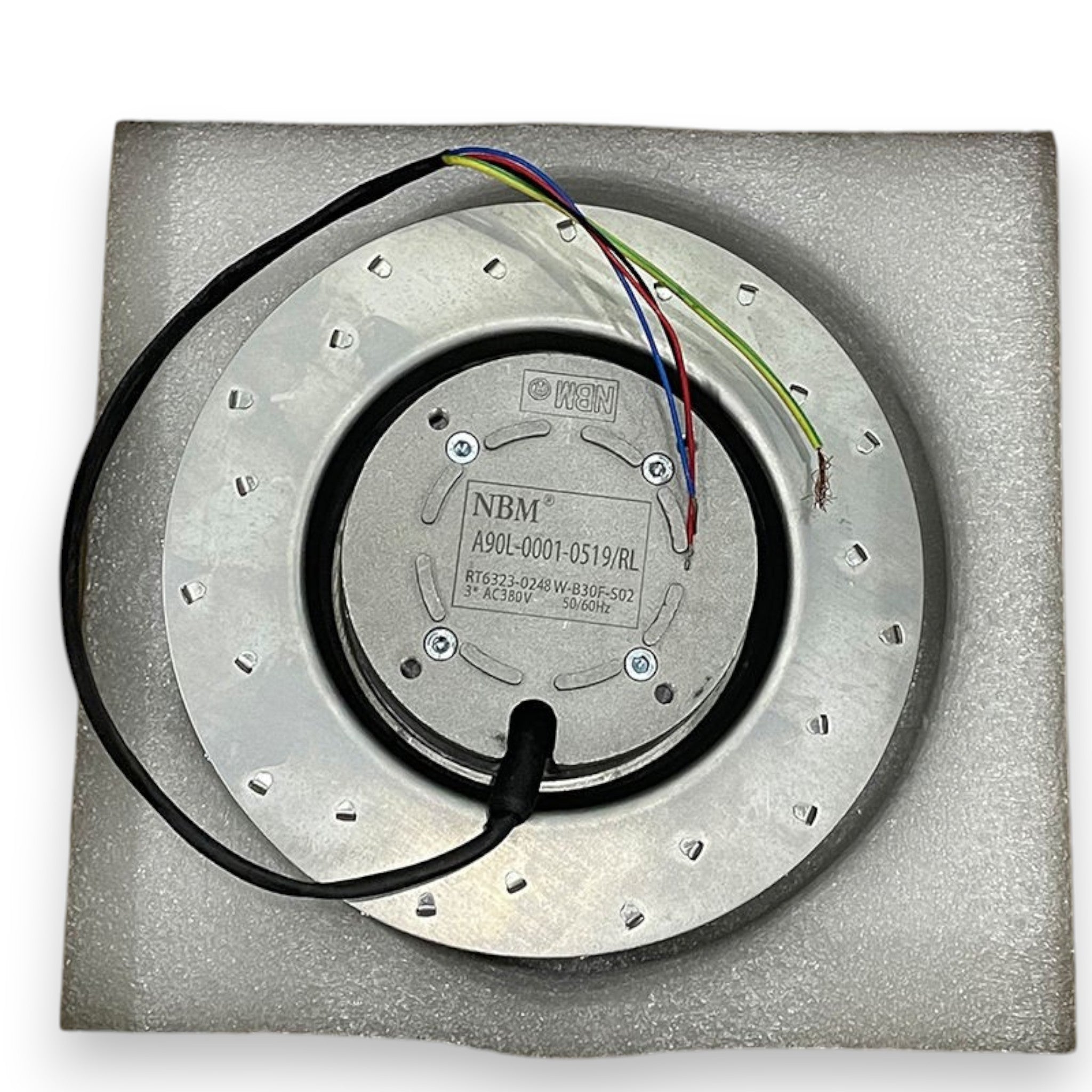 JJAutomation Fanuc A90L-0001-0519/RL rear exhaust spindle motor cooling fan with wiring and metal housing