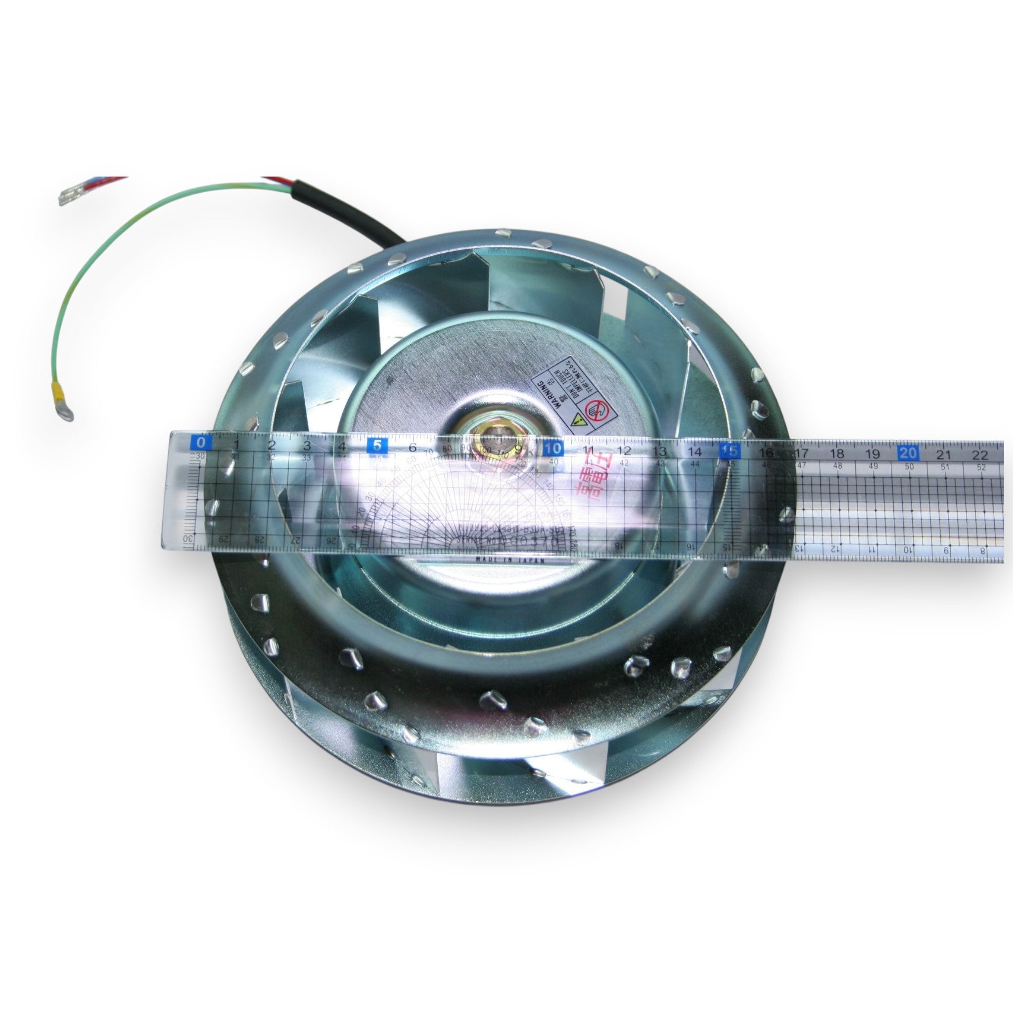 JJAutomation Fanuc A90L-0001-0520/R rear exhaust cooling fan motor for spindle motors with measurement ruler