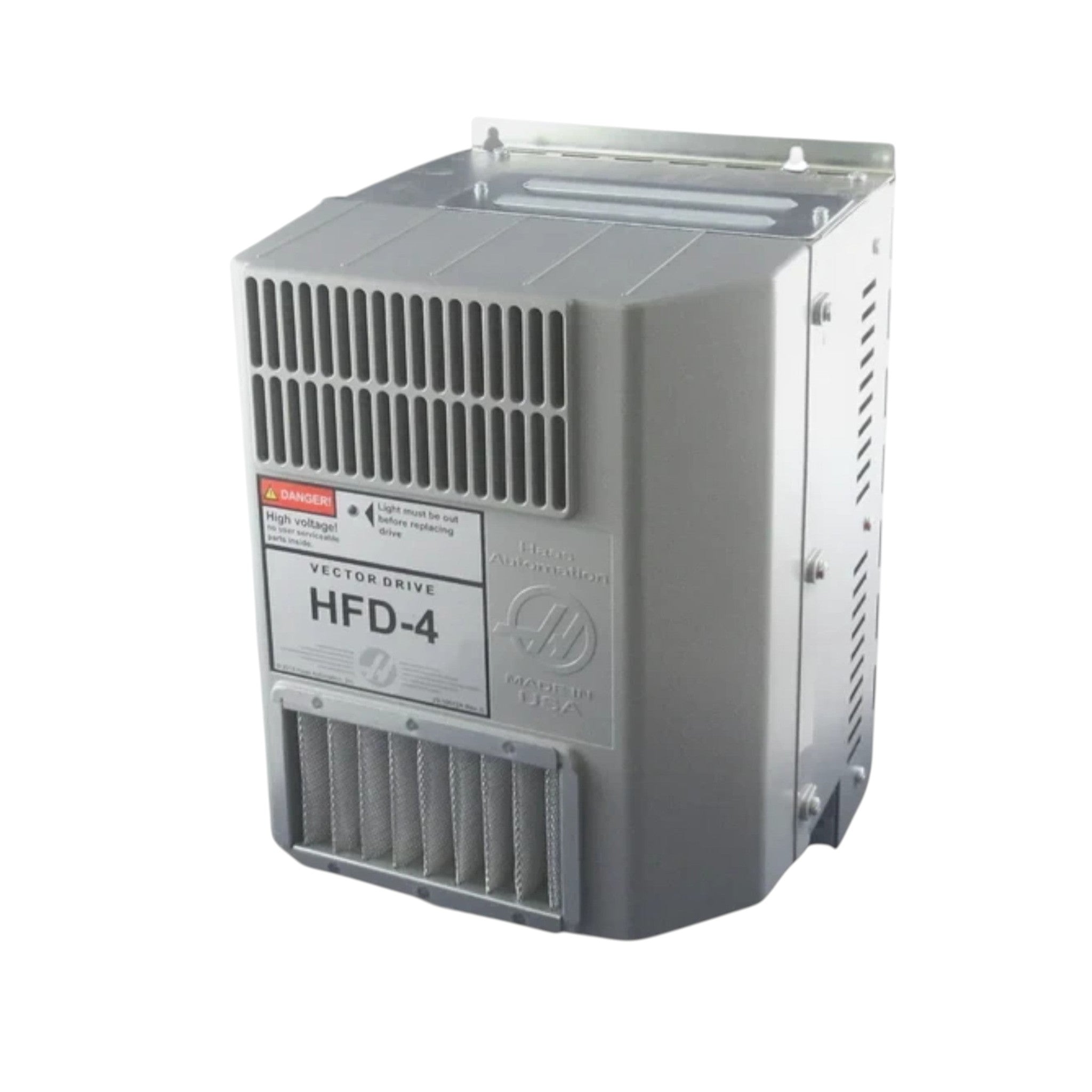 JJAutomation Haas HFD-4 vector drive spindle inverter for CNC machines in a grey metal housing