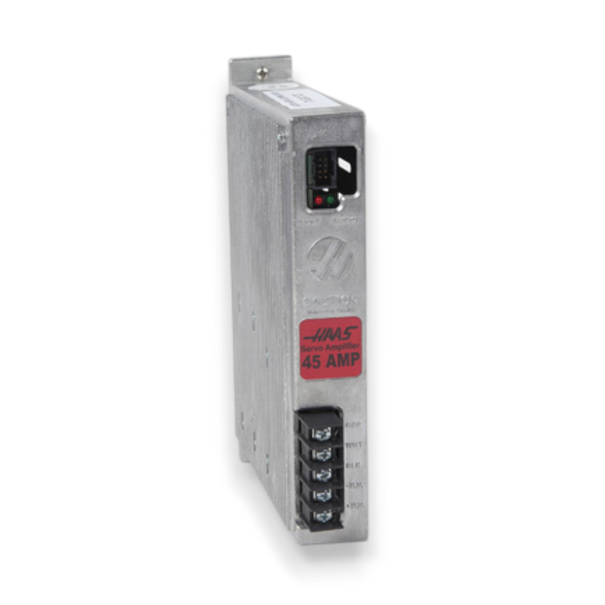JJAutomation Haas 93-32-3551J 45A brushless servo axis amplifier for CNC machines with red label and terminal block