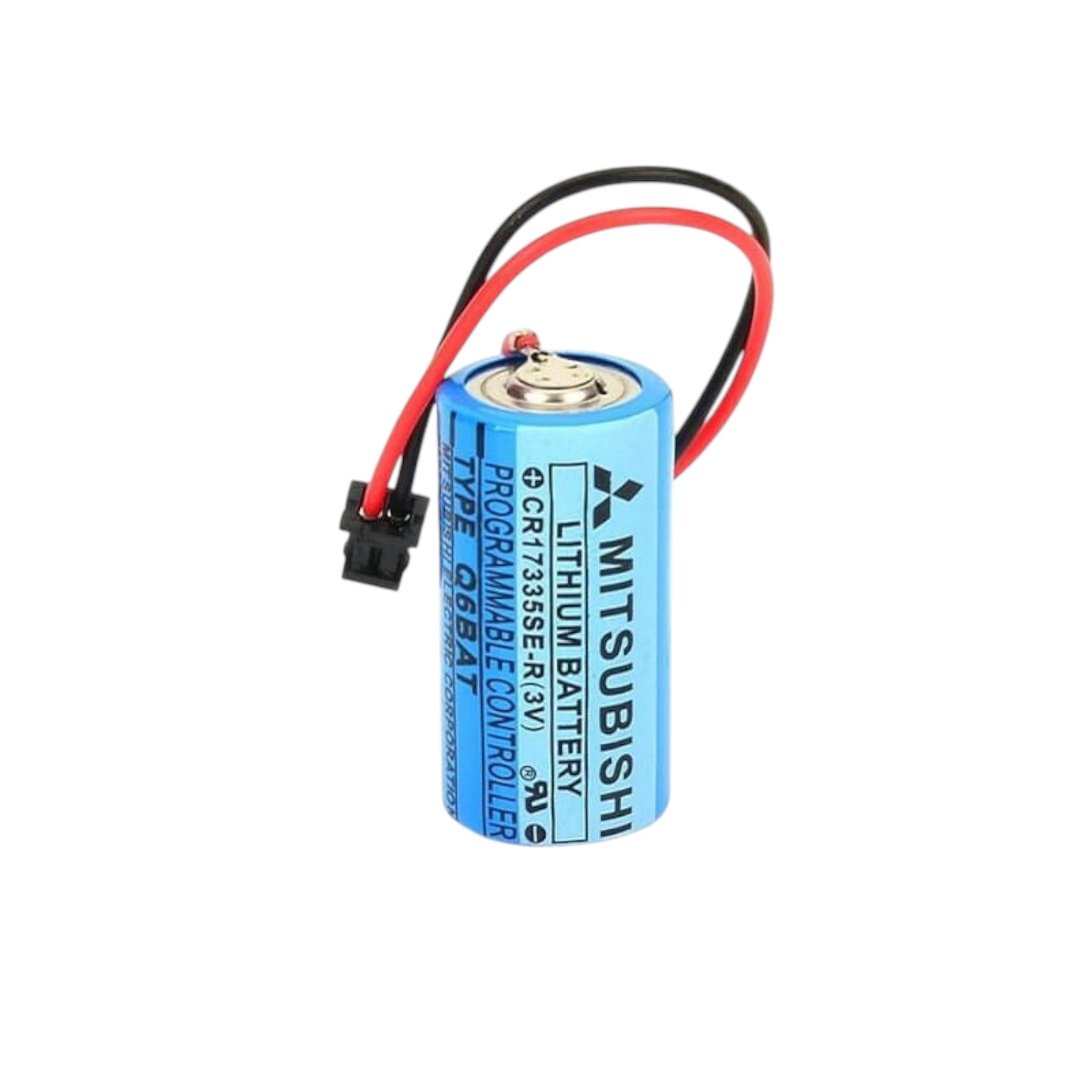 JJAutomation Mitsubishi Q6BAT CR17335SE-R 3V lithium battery for control units with red and black connector wires