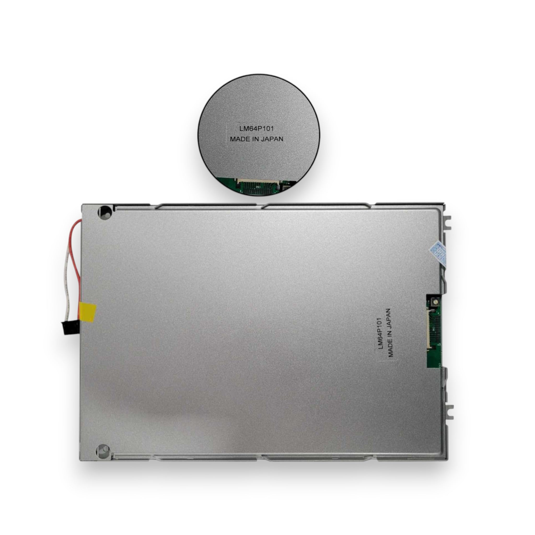JJAutomation SHARP LCD LM64P101R display unit for CNC machines with metal casing and Japanese manufacturing detail