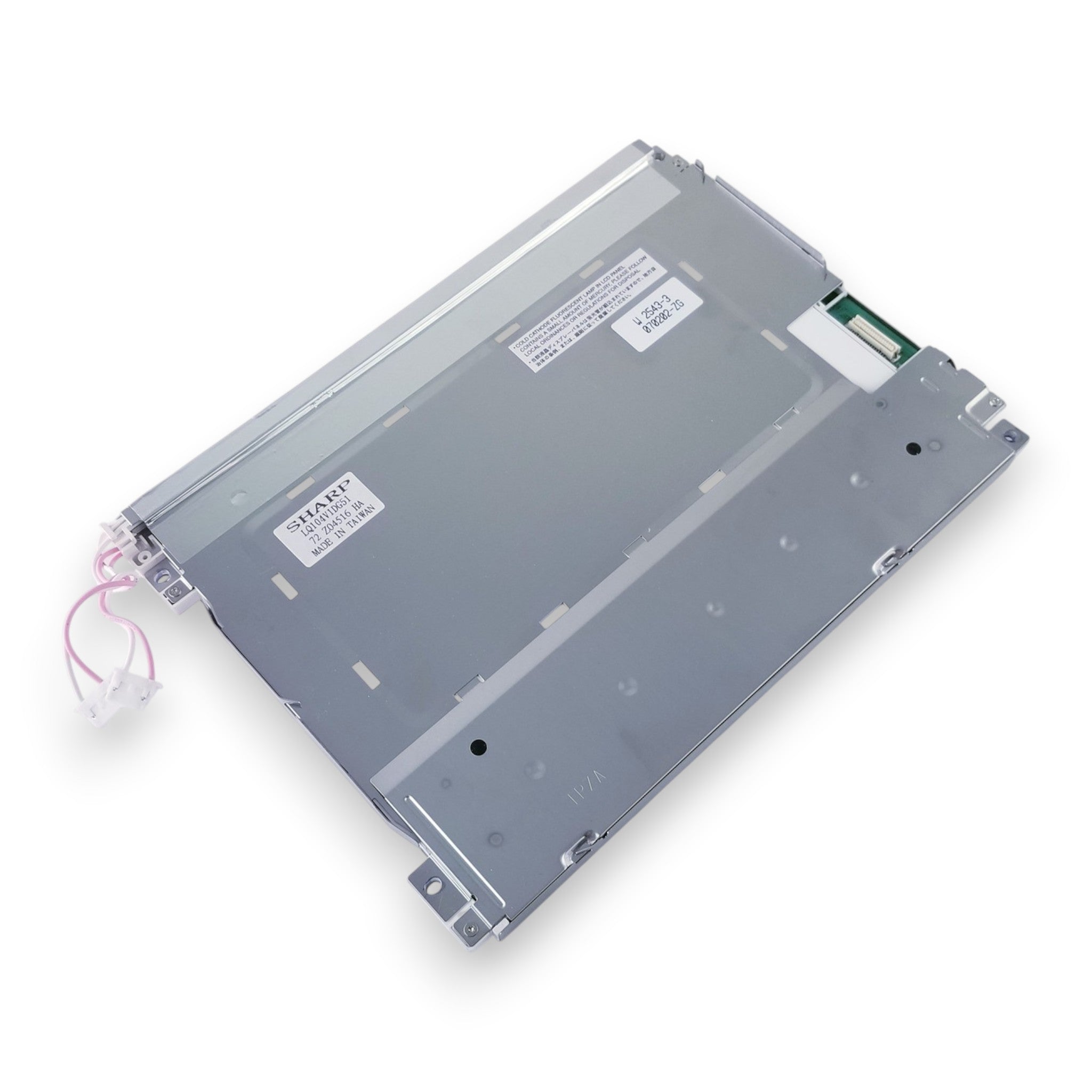 JJAutomation Sharp LQ104V1DG51 10.4 inch industrial TFT-LCD display module back view with CCFL backlight connector