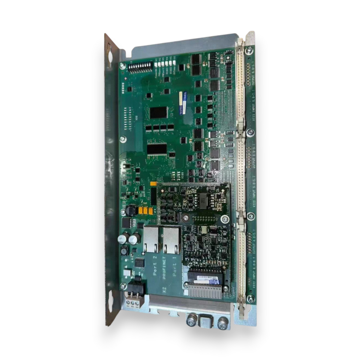 JJAutomation Siemens SINUMERIK I/O module 6FC5311-0AA00-1AA0 with green circuit board and PROFINET ports
