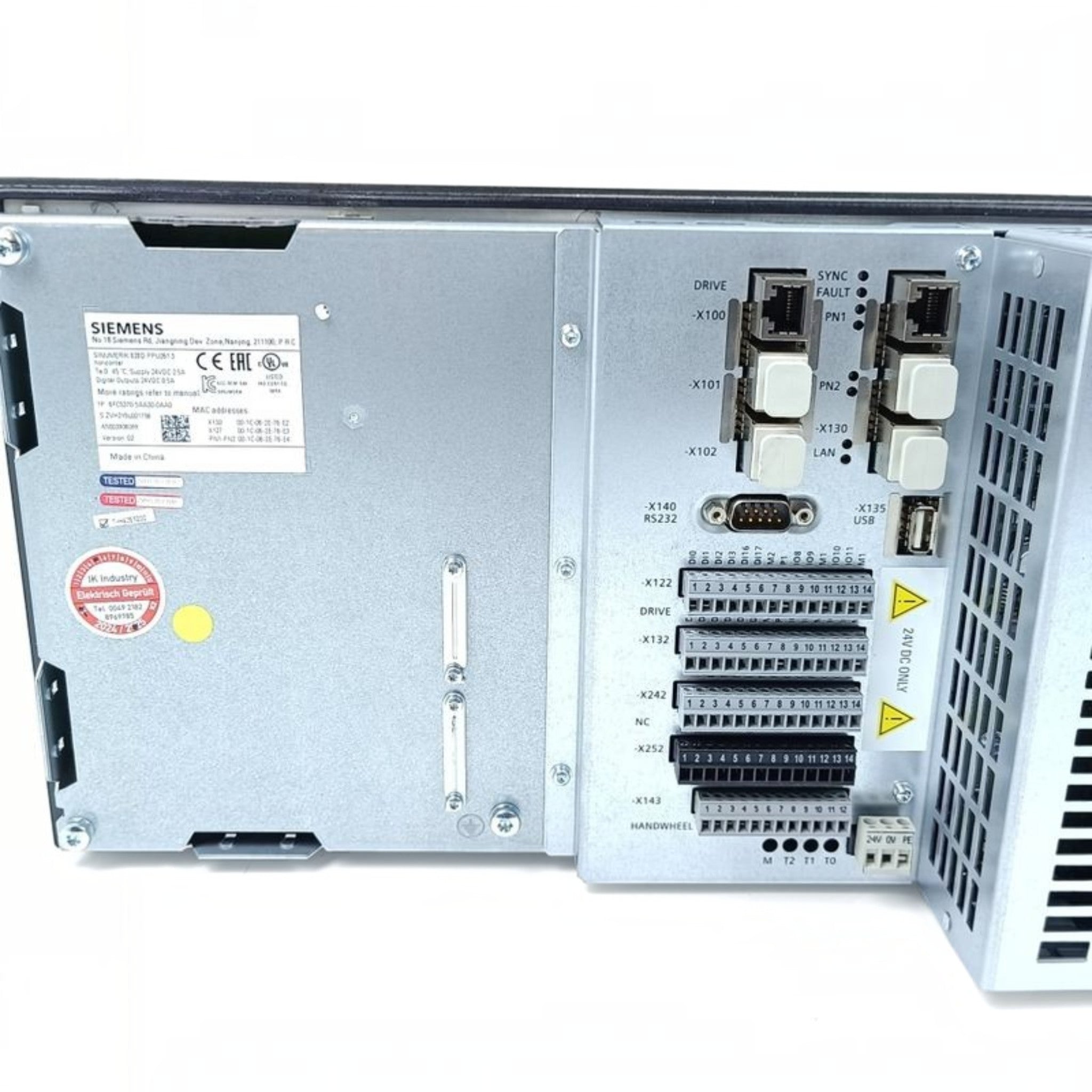 JJAutomation Siemens PPU 261.3 horizontal panel processing unit with industrial ports and terminal blocks