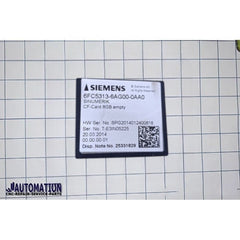 Siemens Compact Flash Card (empty as user memory), 8 GB unit for PPU 6FC5313 - 6AG00 - 0AA0 - JJAutomation